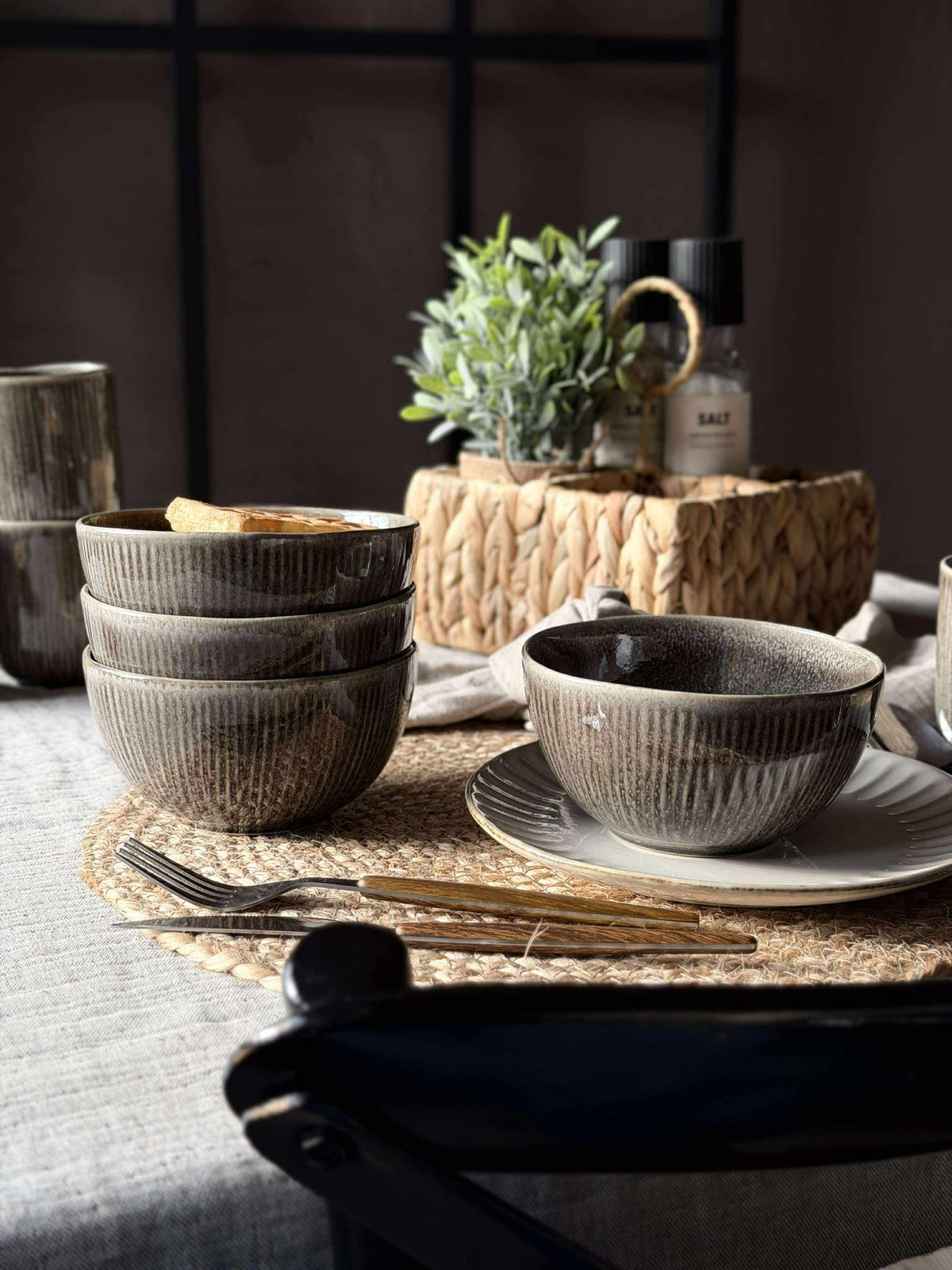 Kom Lydia keramiek - Set van 4 stuks