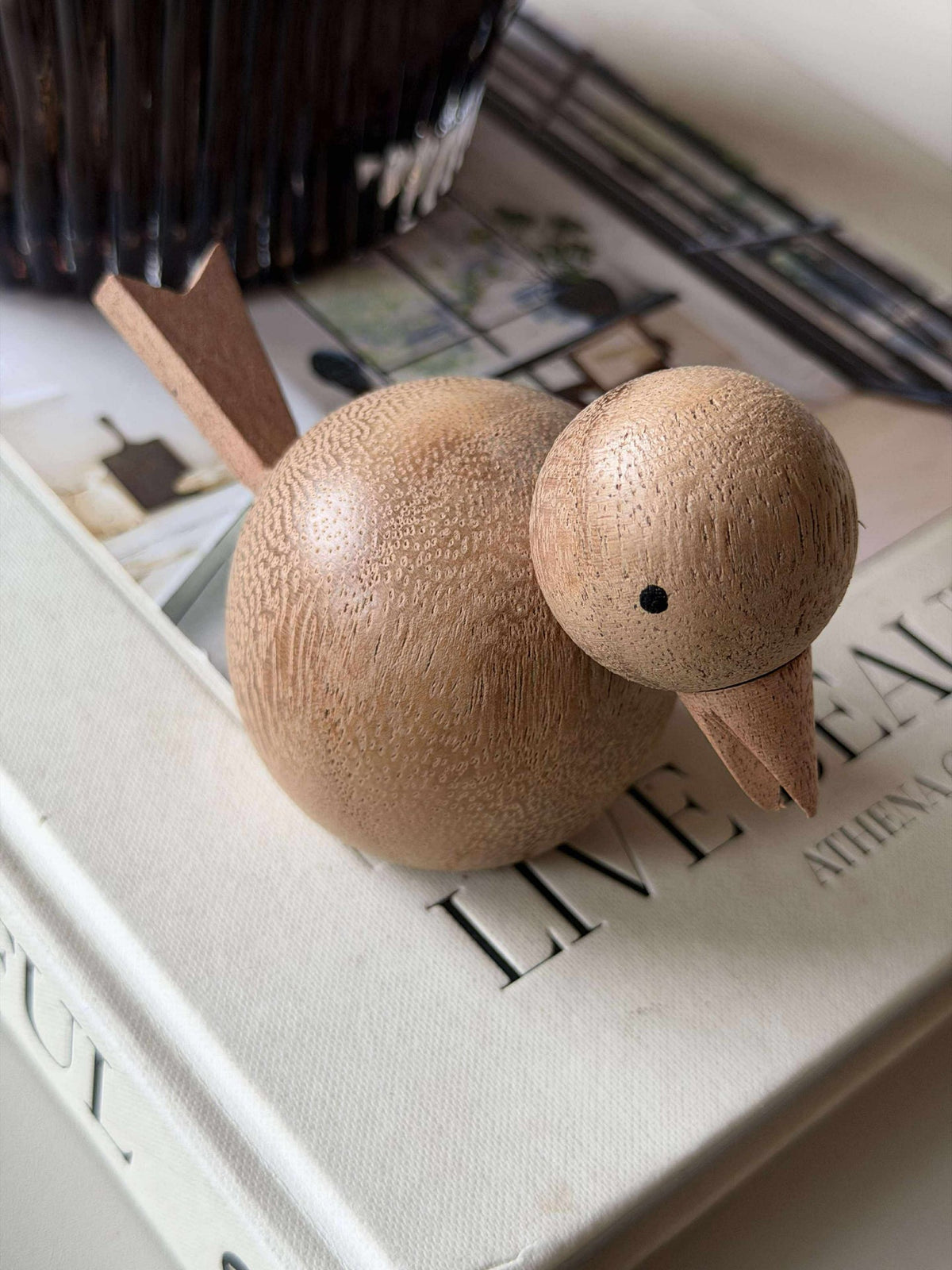 Zittende Vogel - Amberbruin Groot