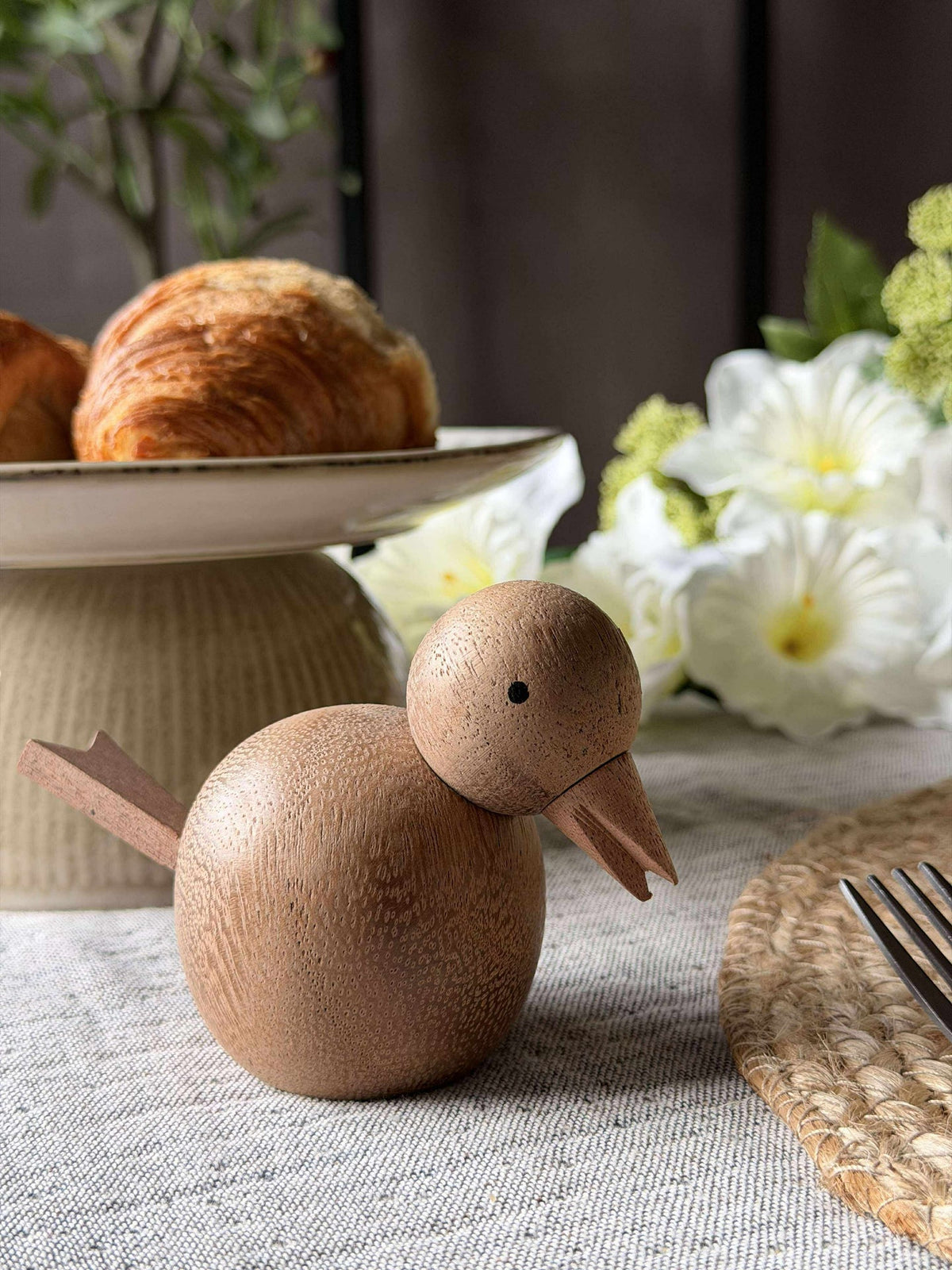 Zittende Vogel - Amberbruin Groot