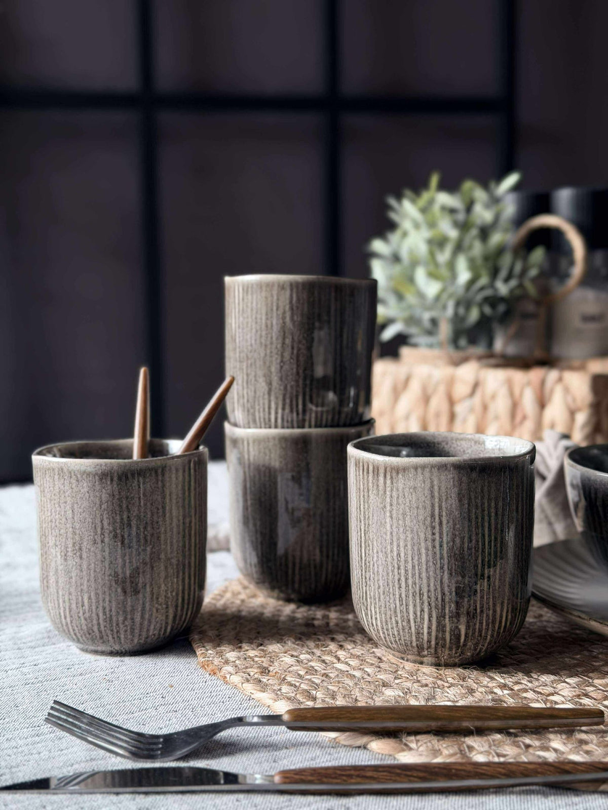 Mok Lydia keramiek - Set van 4 stuks