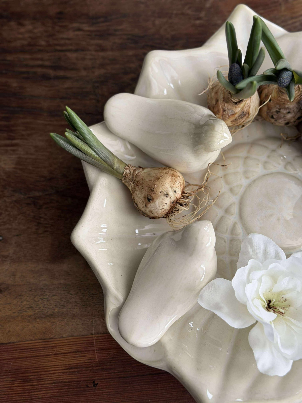 Schaal met vogels – White