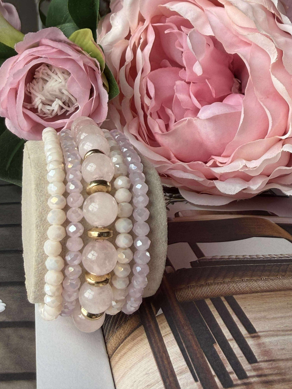 Armbanden MICHELLE Soft Rose / Mix - 5 stuks
