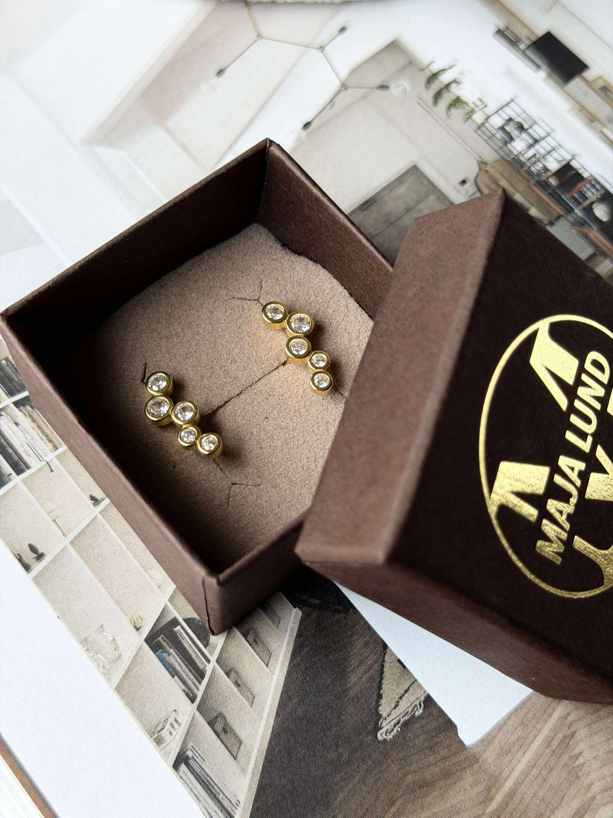 Oorknopjes Amina - verguld sterling zilver
