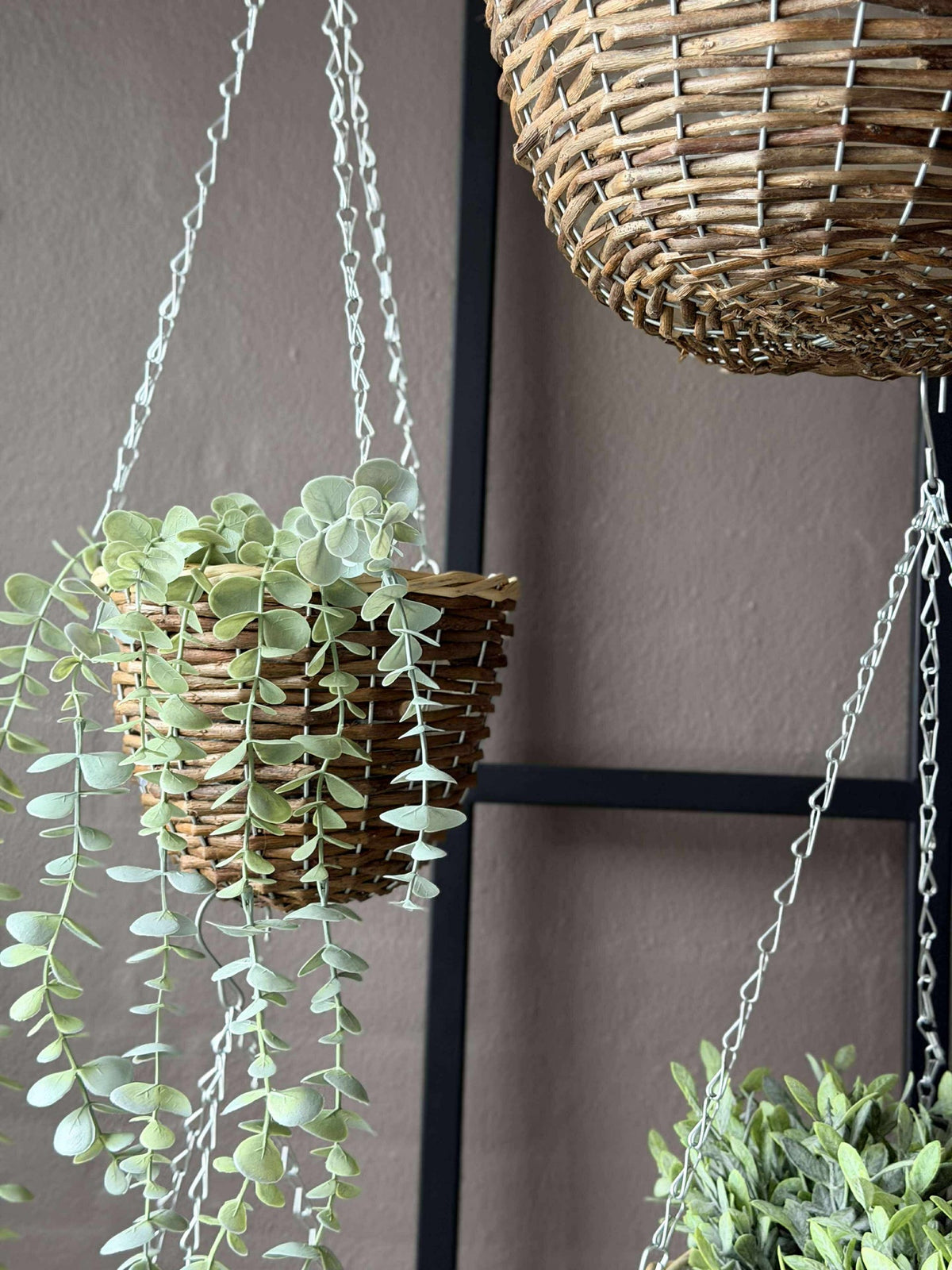 Hangpot van wilg - Set van 4 stuks