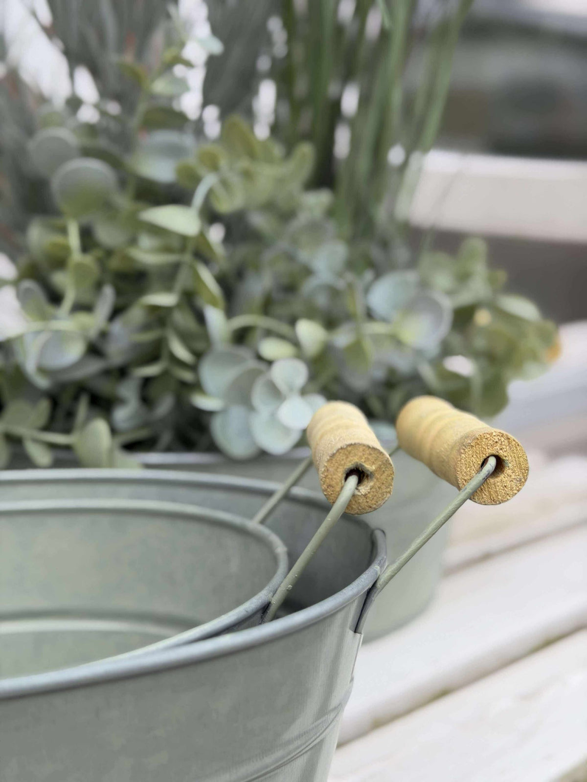 Zinken teilen met houten handgreep - Set van 3 st.