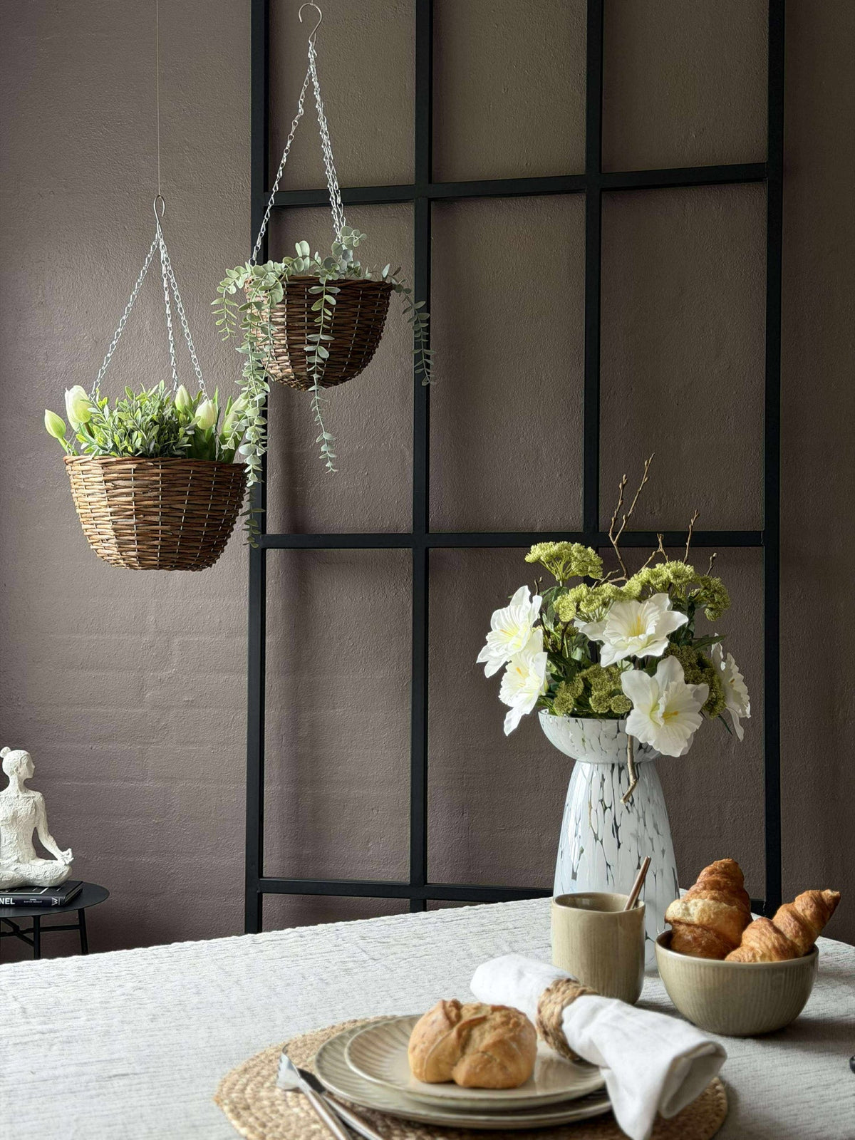Hangpot van wilg - set van 2 stuks