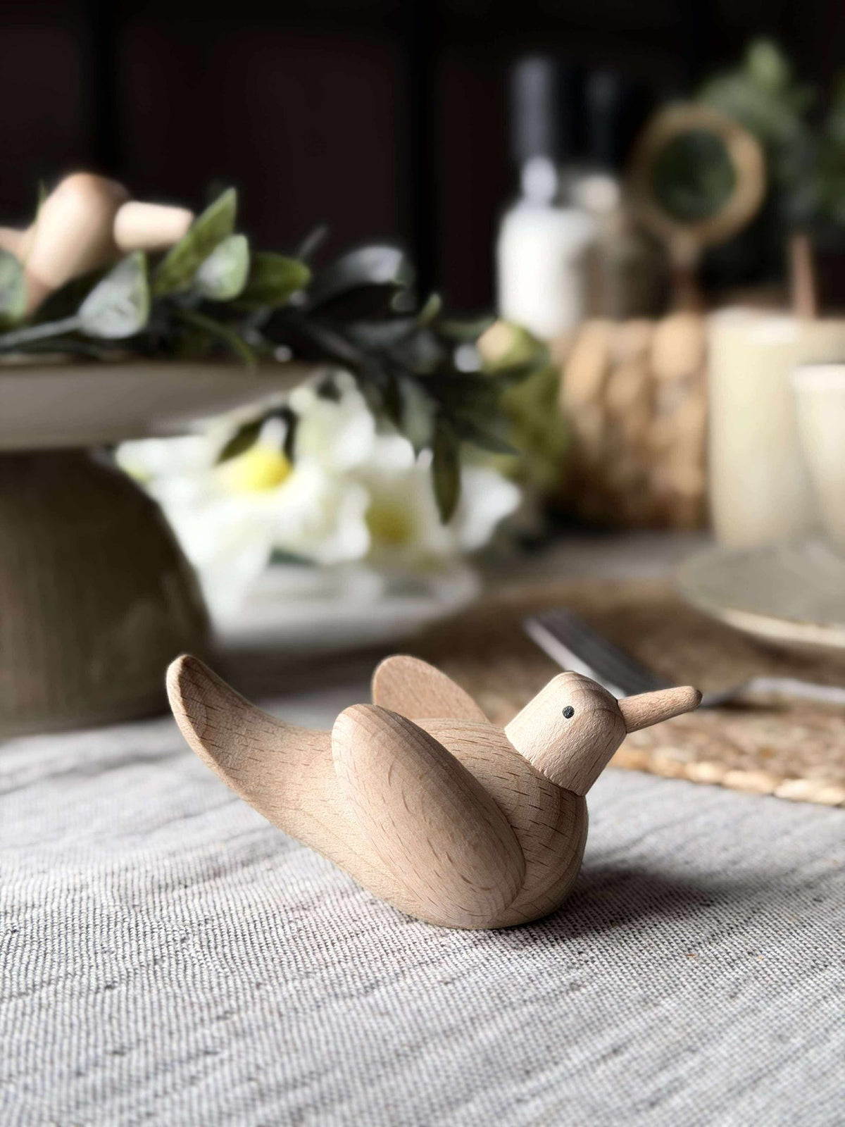 Liggende Vogel - Naturel Beuk Klein