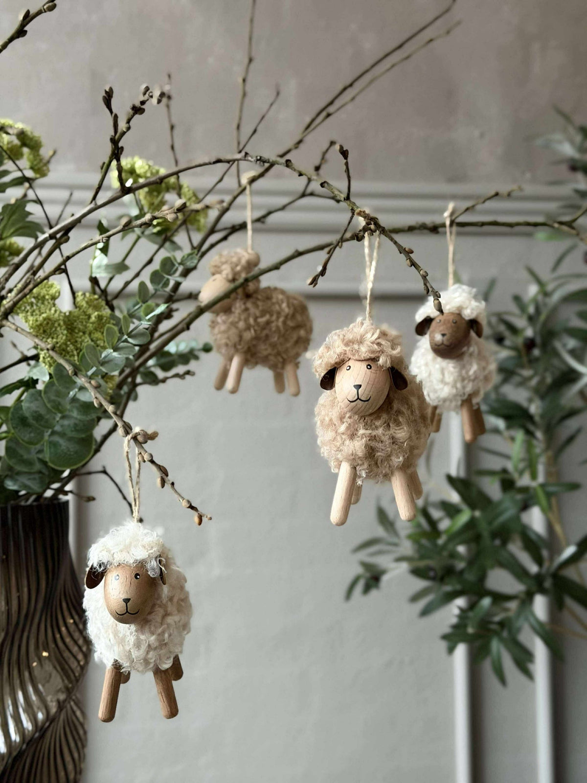 Schaap Fluffy Amber/Wit 8cm