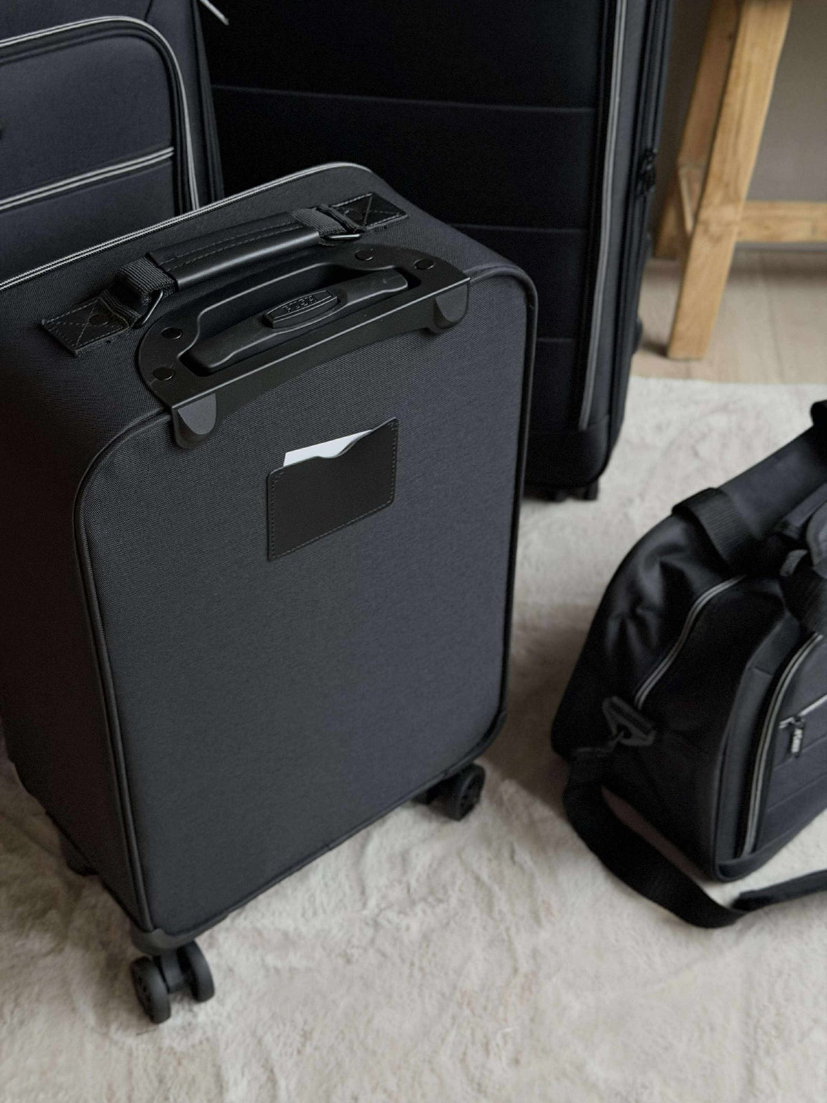 Kofferset van 3 stuks en tas voor handbagage