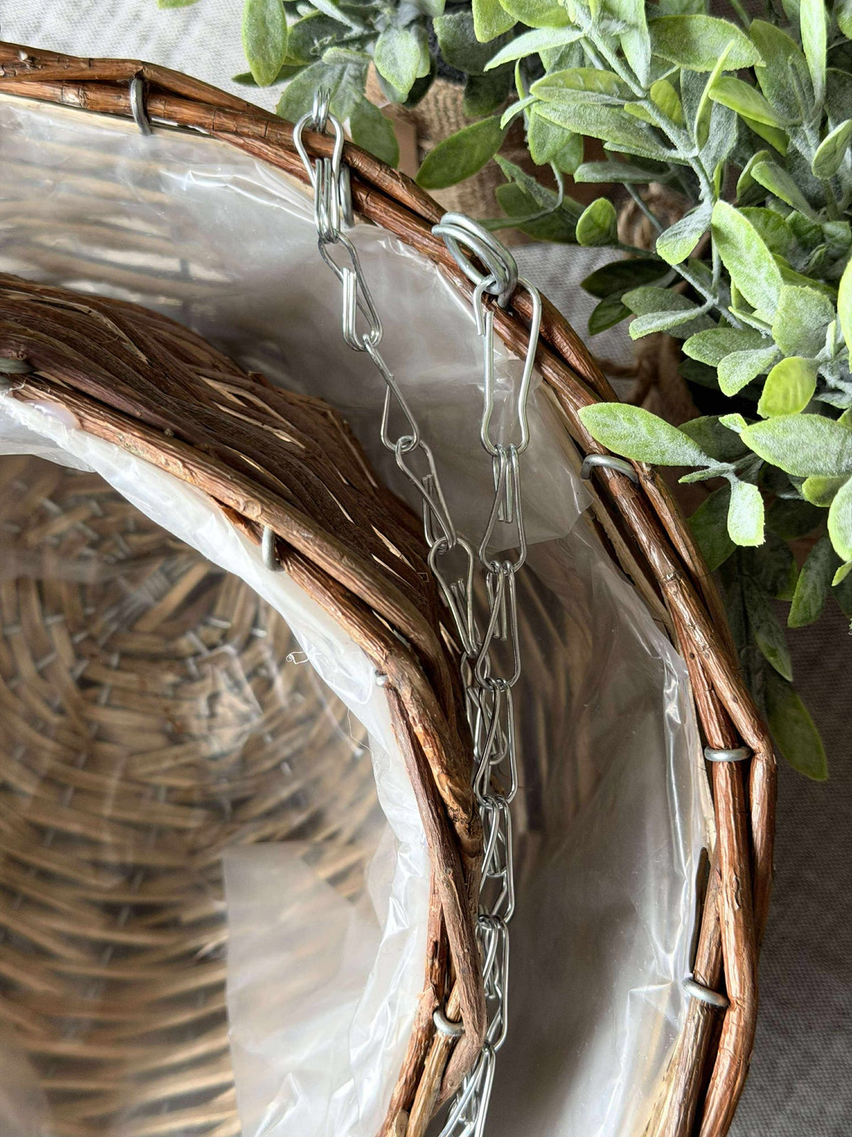 Hangpot van wilg - set van 2 stuks