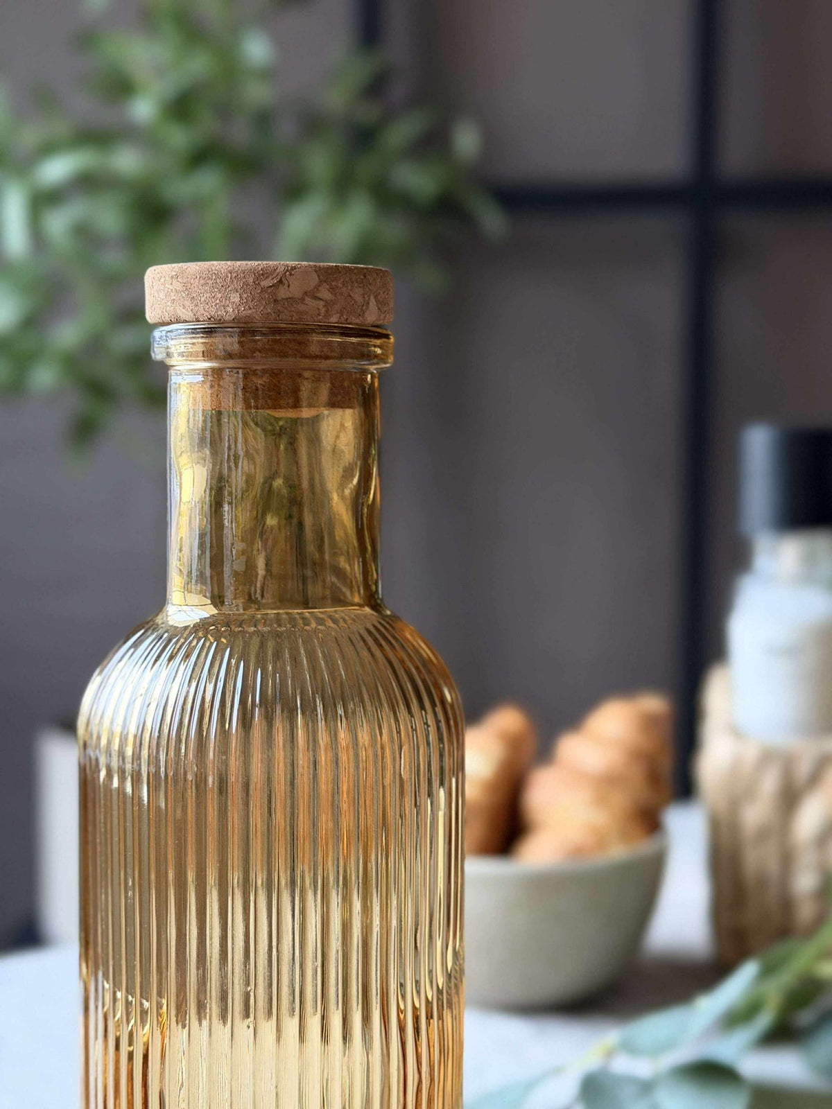 Waterfles met kurkstop – Goud 1 l