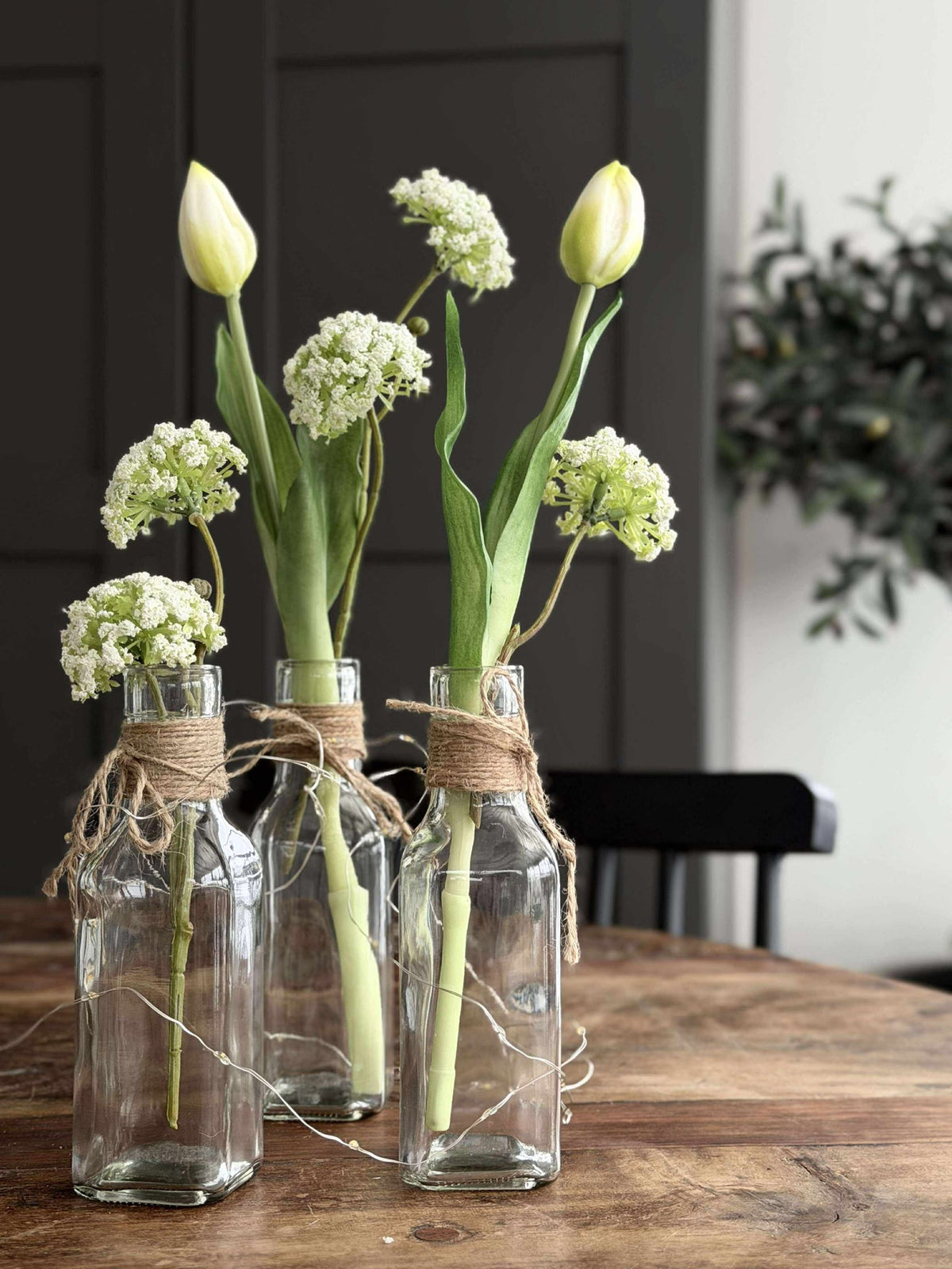 Fles met koord 16cm