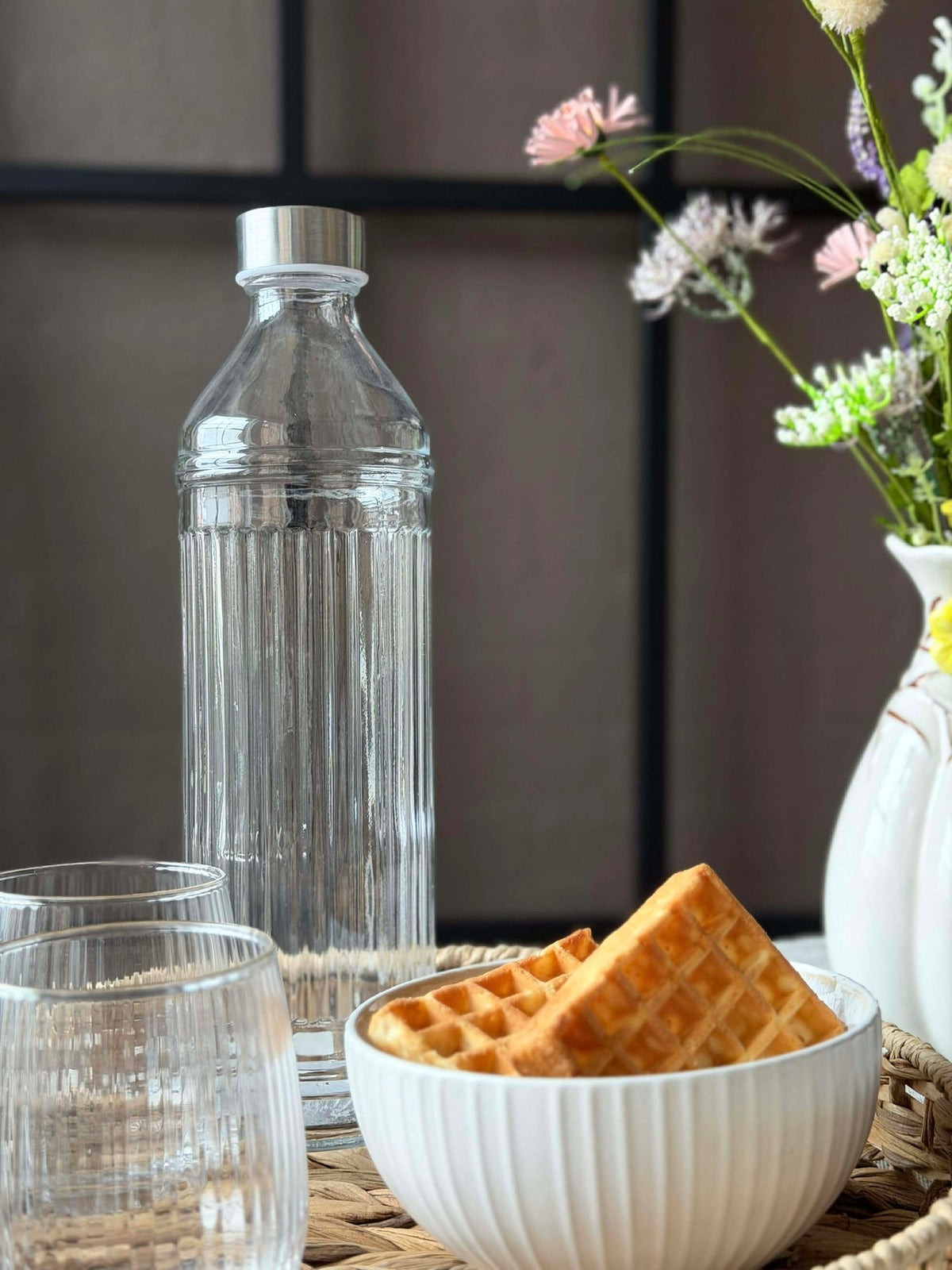 Waterfles met metalen deksel - 1000 ml.