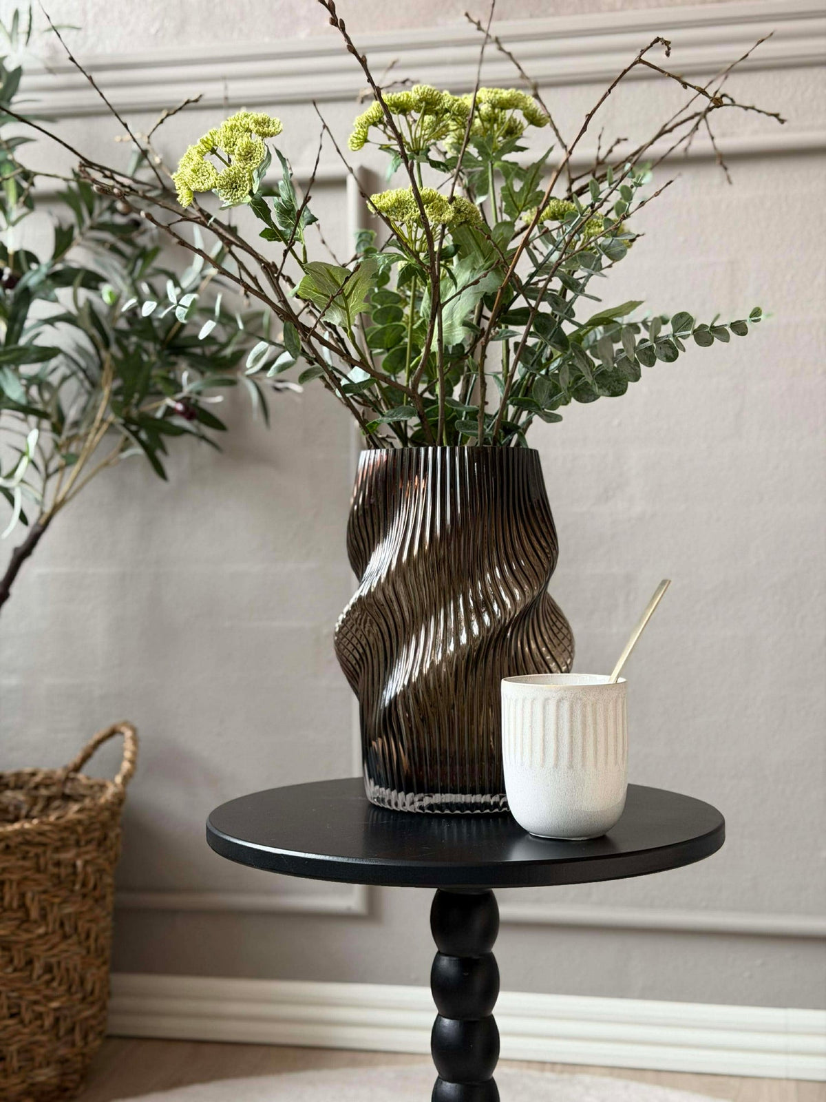 Bijzettafel - Zwart 35xH40 cm