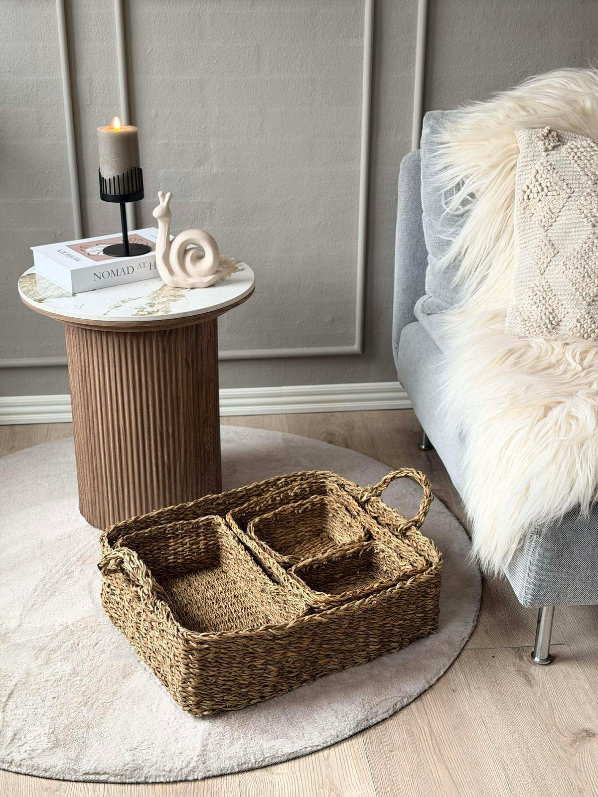 Manden voor opbergen - Set van 5 stuks