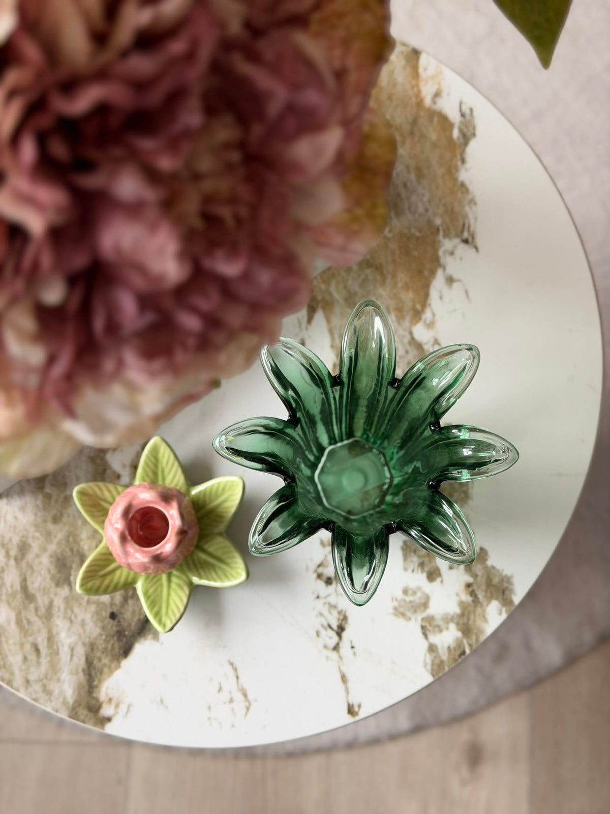 Flower glas - Groen