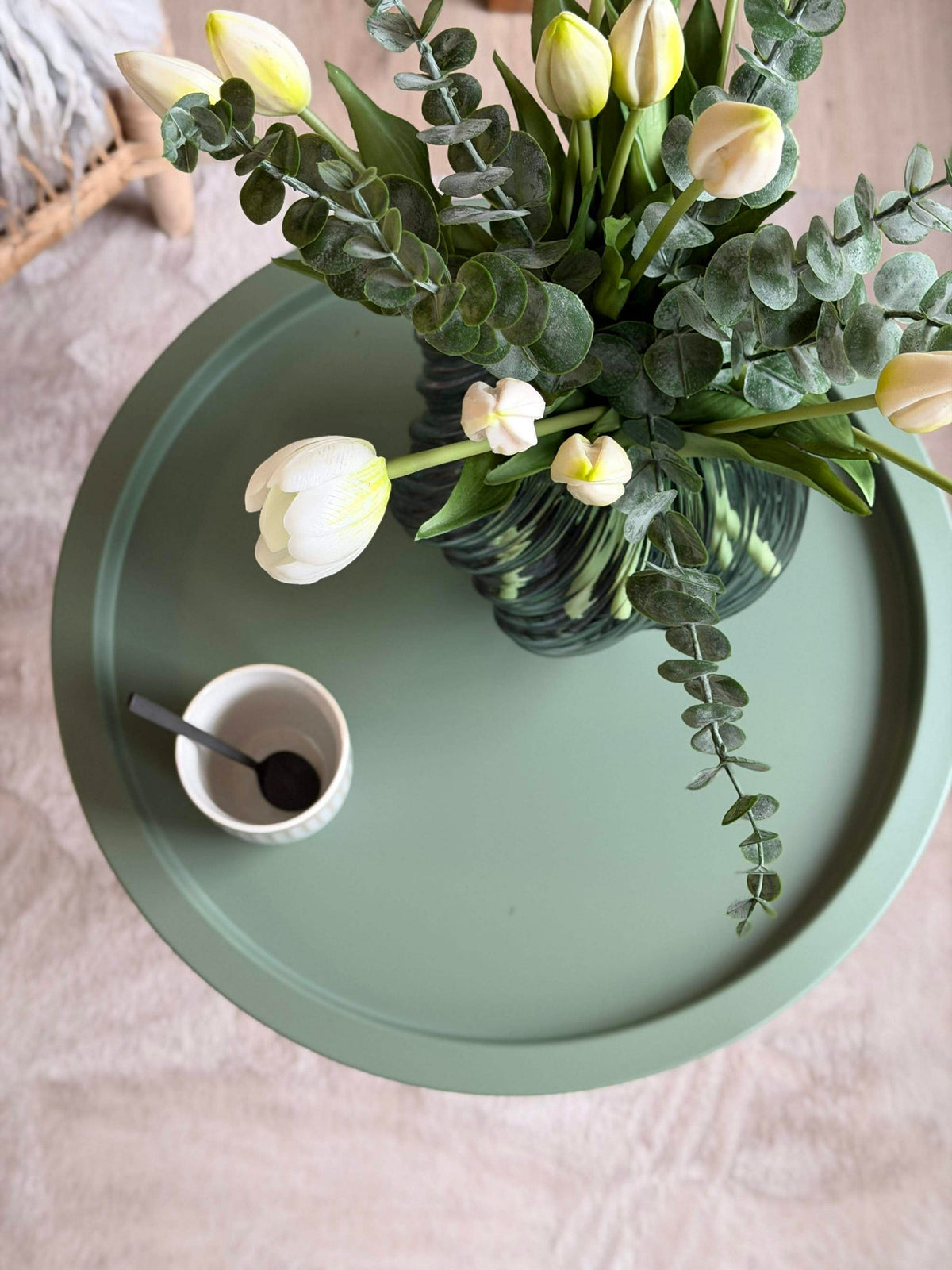 Dienbladtafel - Groen metaal