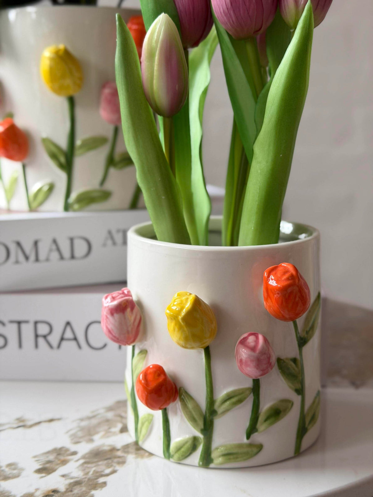 Sierpot met tulpen - meerdere maten