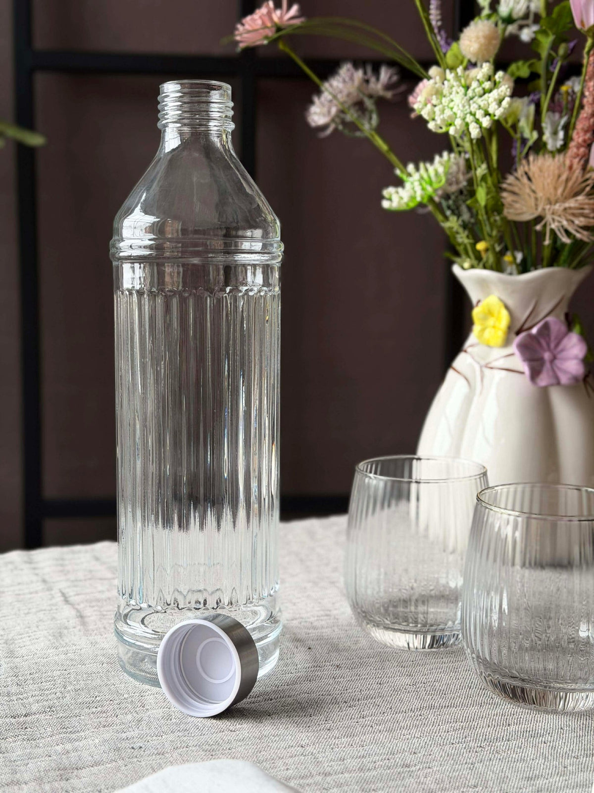 Waterfles met metalen deksel - 1000 ml.