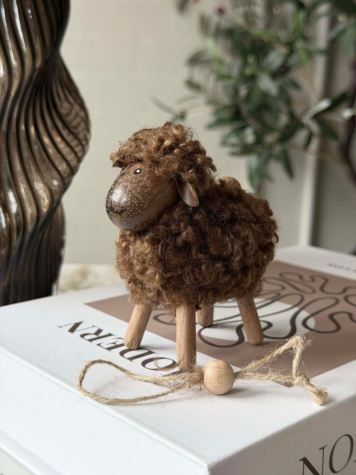Shaap Fluffy Amber/Bruin 8cm