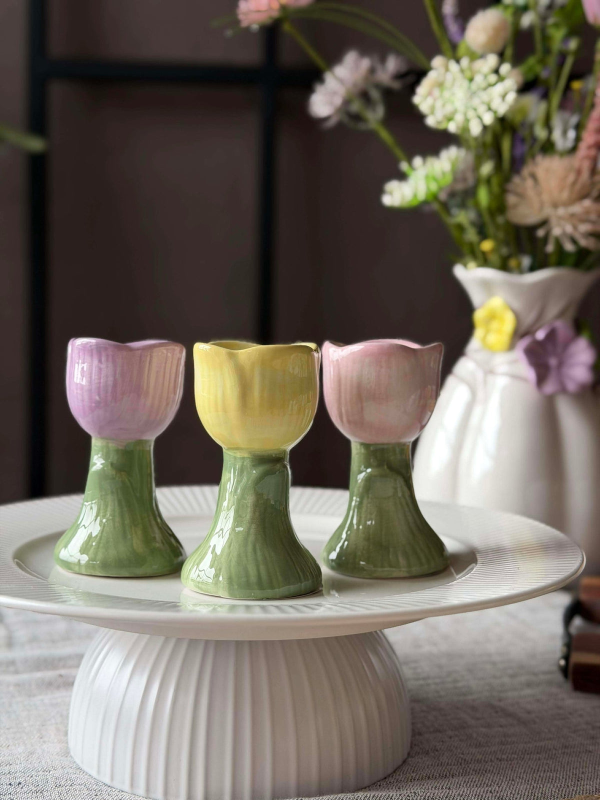 Kaarsenhouder Tulp 9 cm - Meerdere kleuren