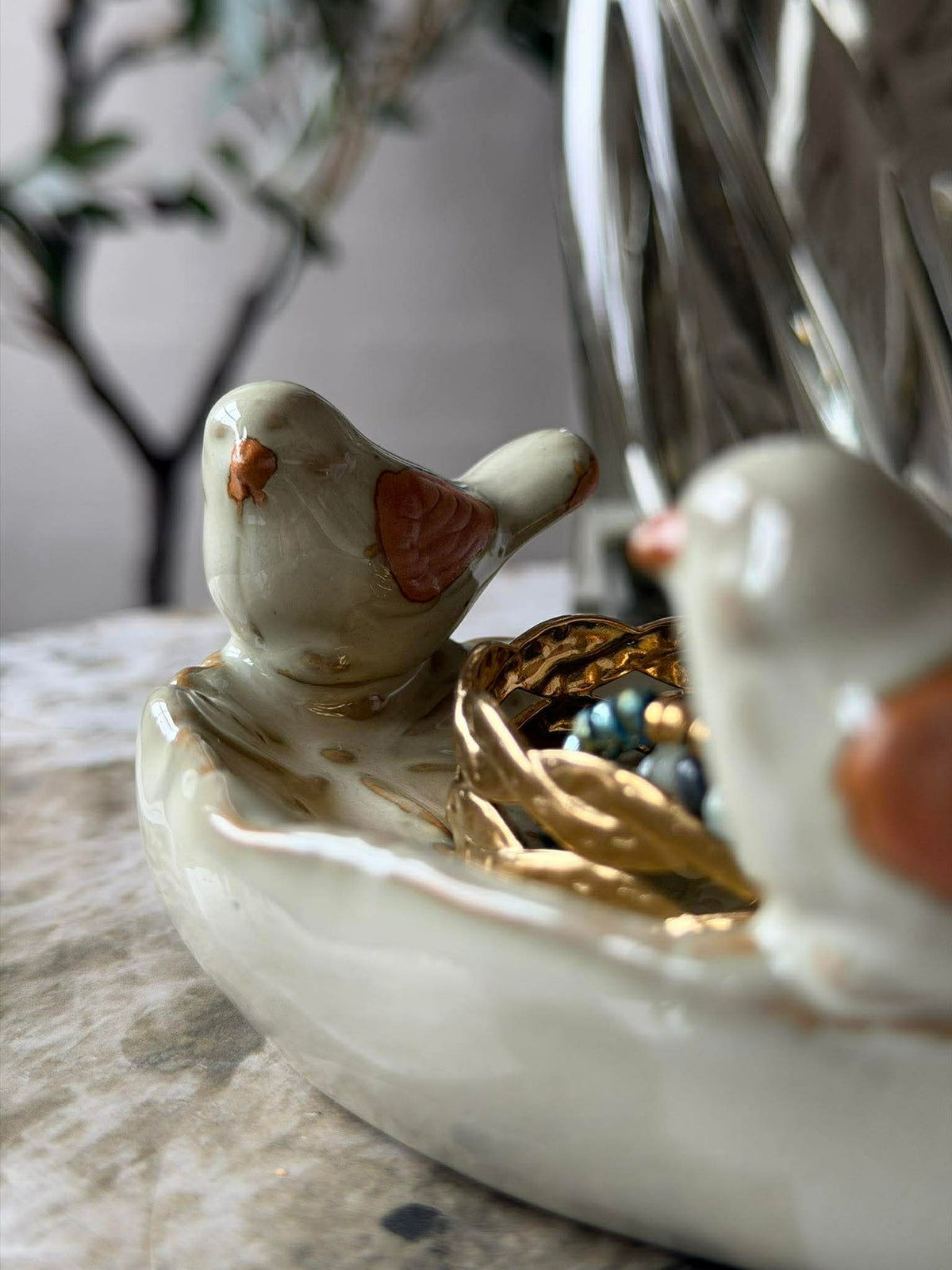 Schaaltje met vogels - Groen