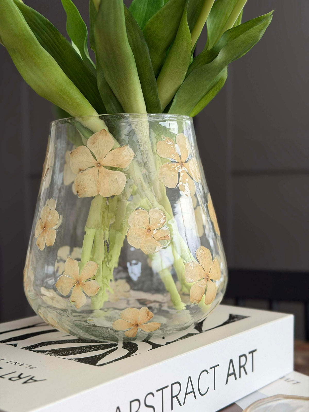 Kandelaar - Glas met bloemen - meerdere maten
