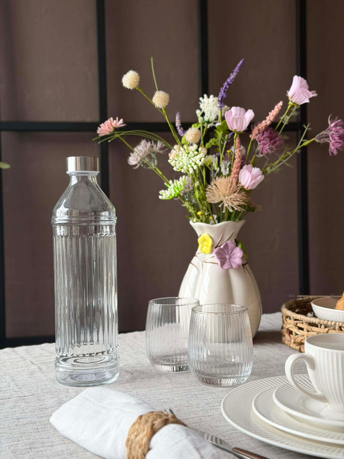 Waterfles met metalen deksel - 1000 ml.
