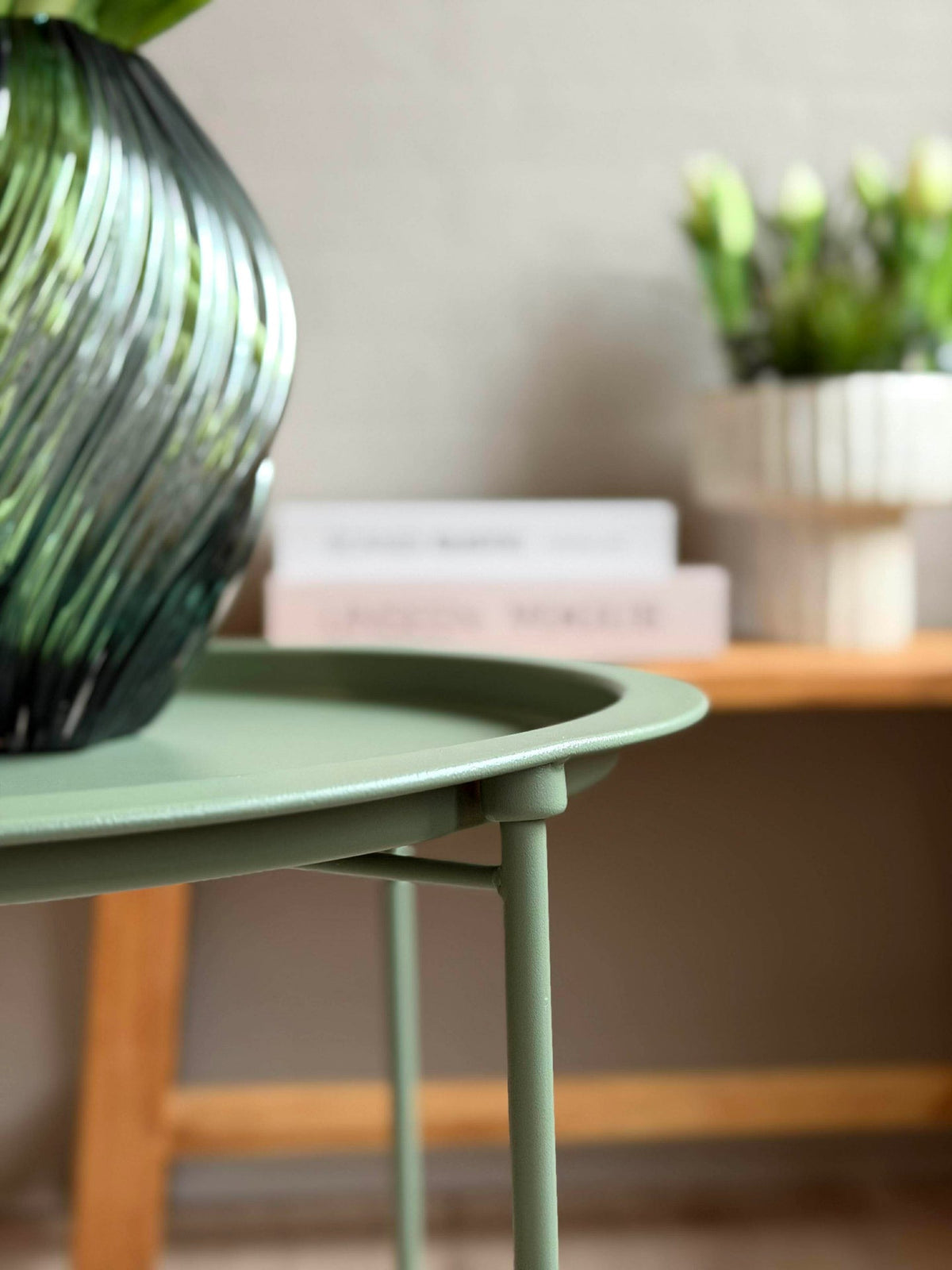 Dienbladtafel - Groen metaal