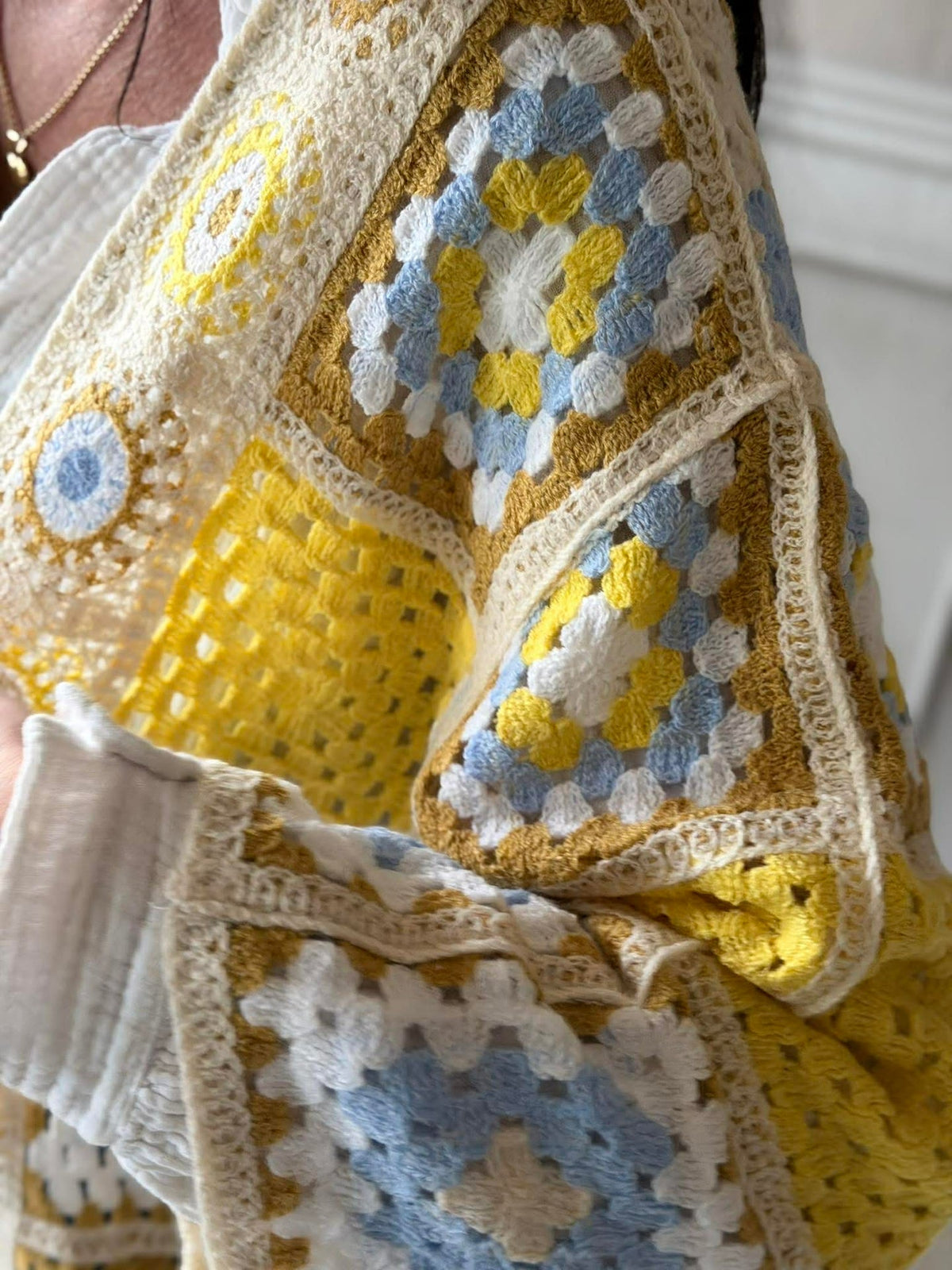 Cardigan Boho - Geel