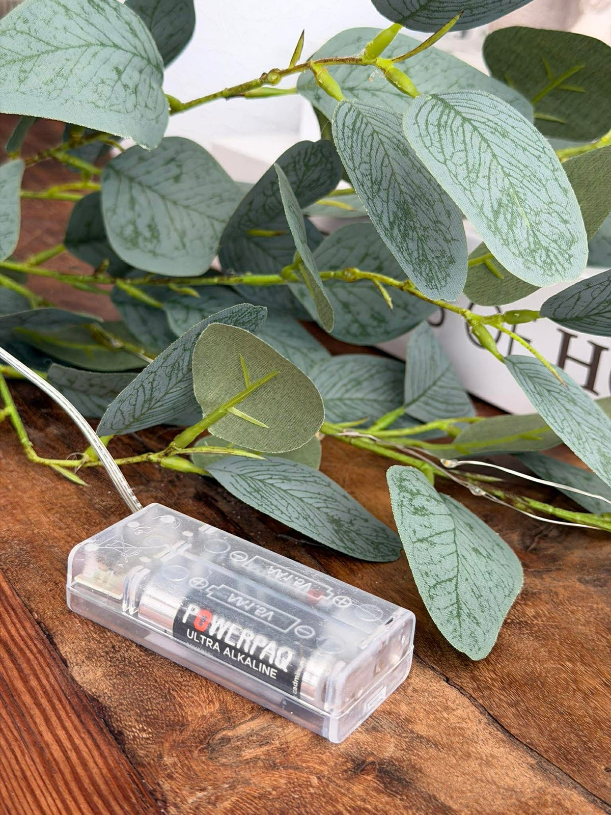 Eucalyptus tak met licht - 100cm