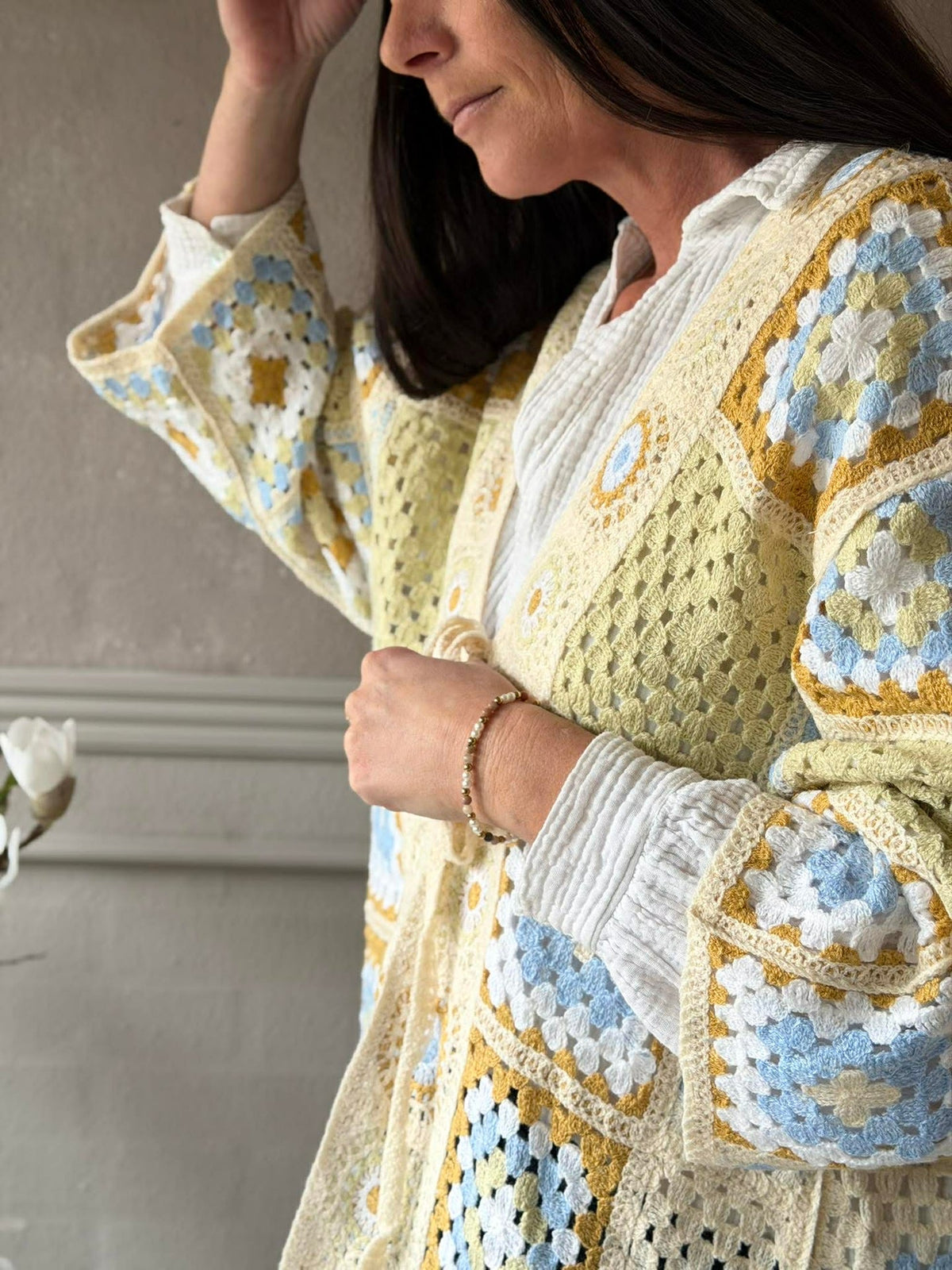Cardigan Boho - Lichtgroen