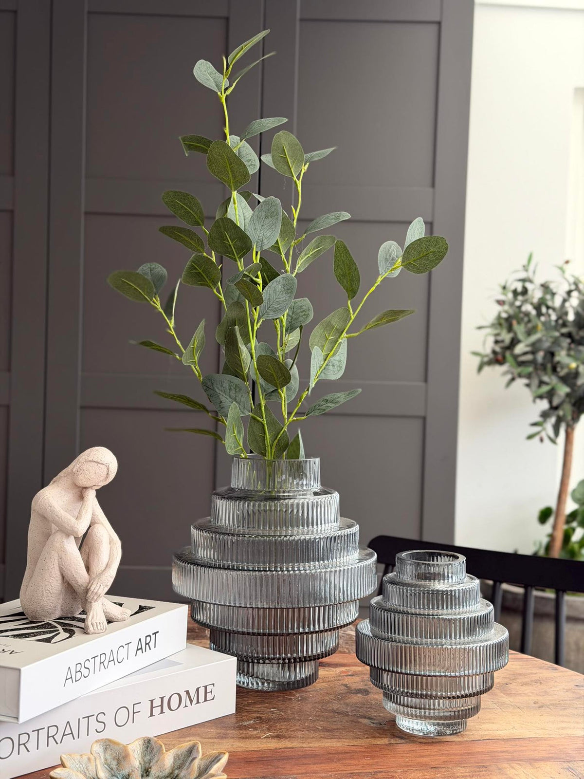 Eucalyptus tak met licht - 100cm