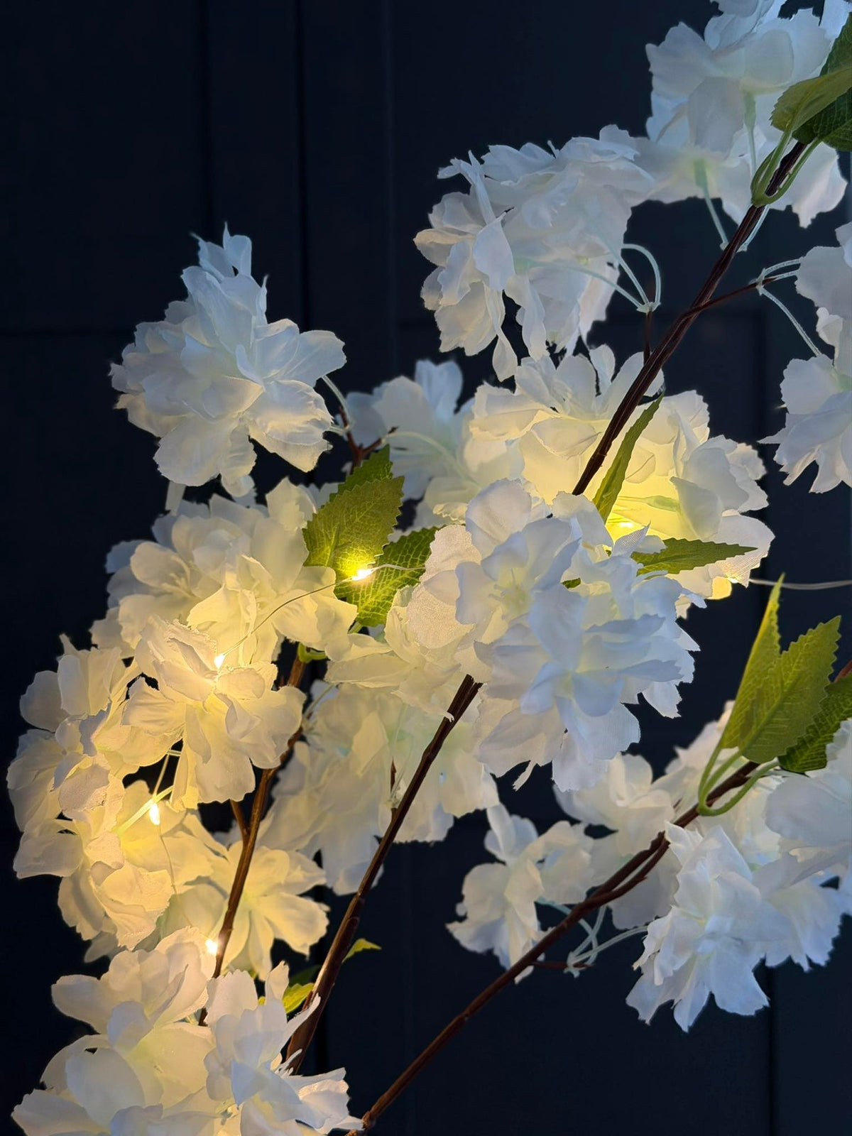 Kersenbloesemtak met licht - Wit