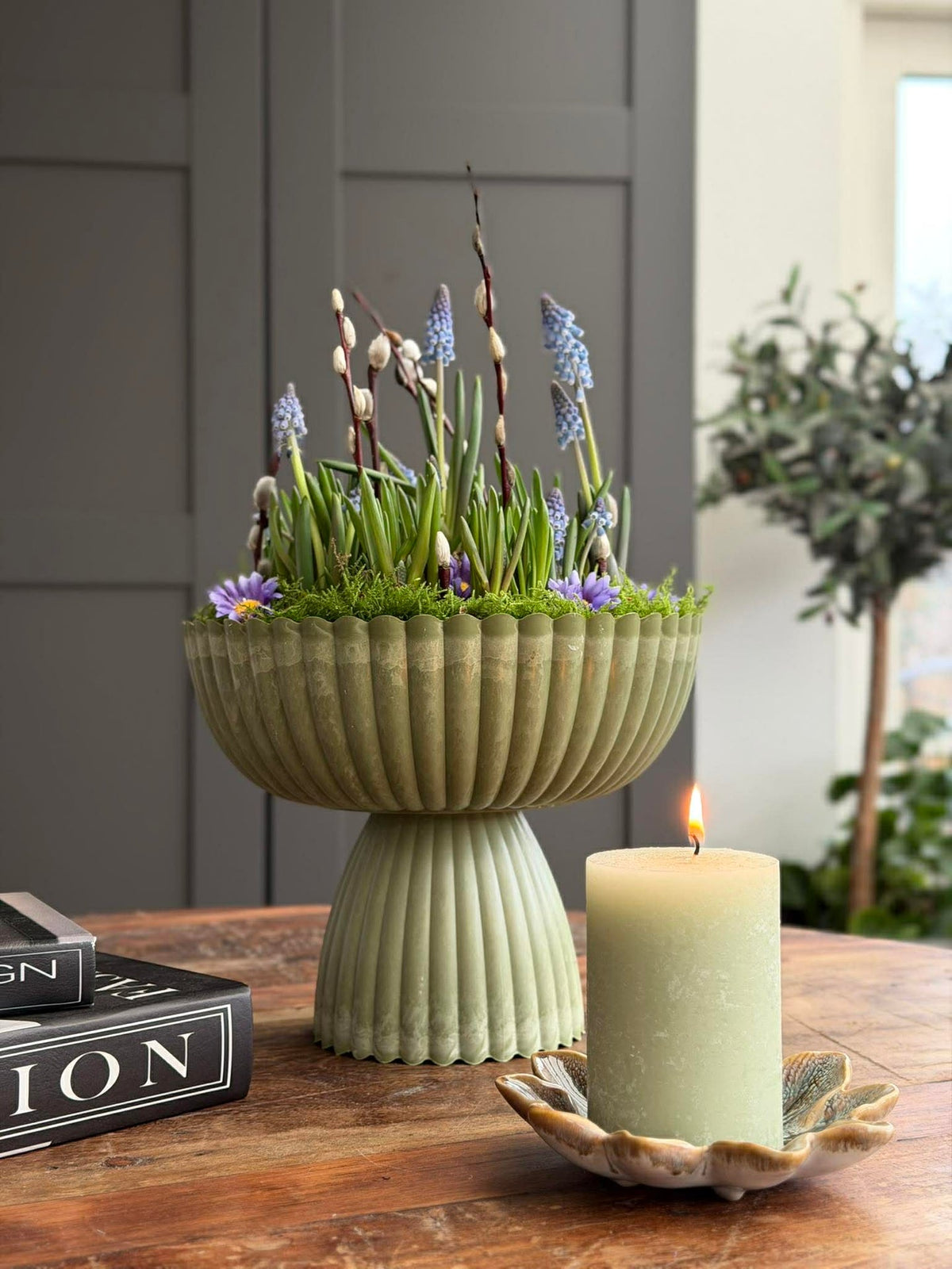 DIY standaard in betonlook - Groen