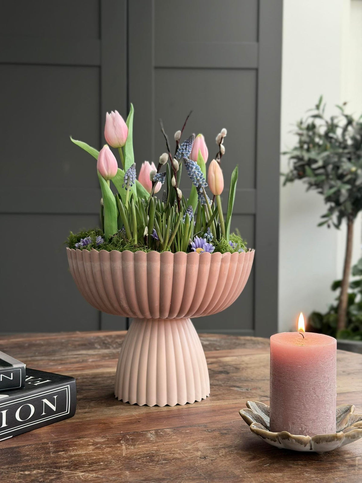 DIY etagère in betonlook - Roze