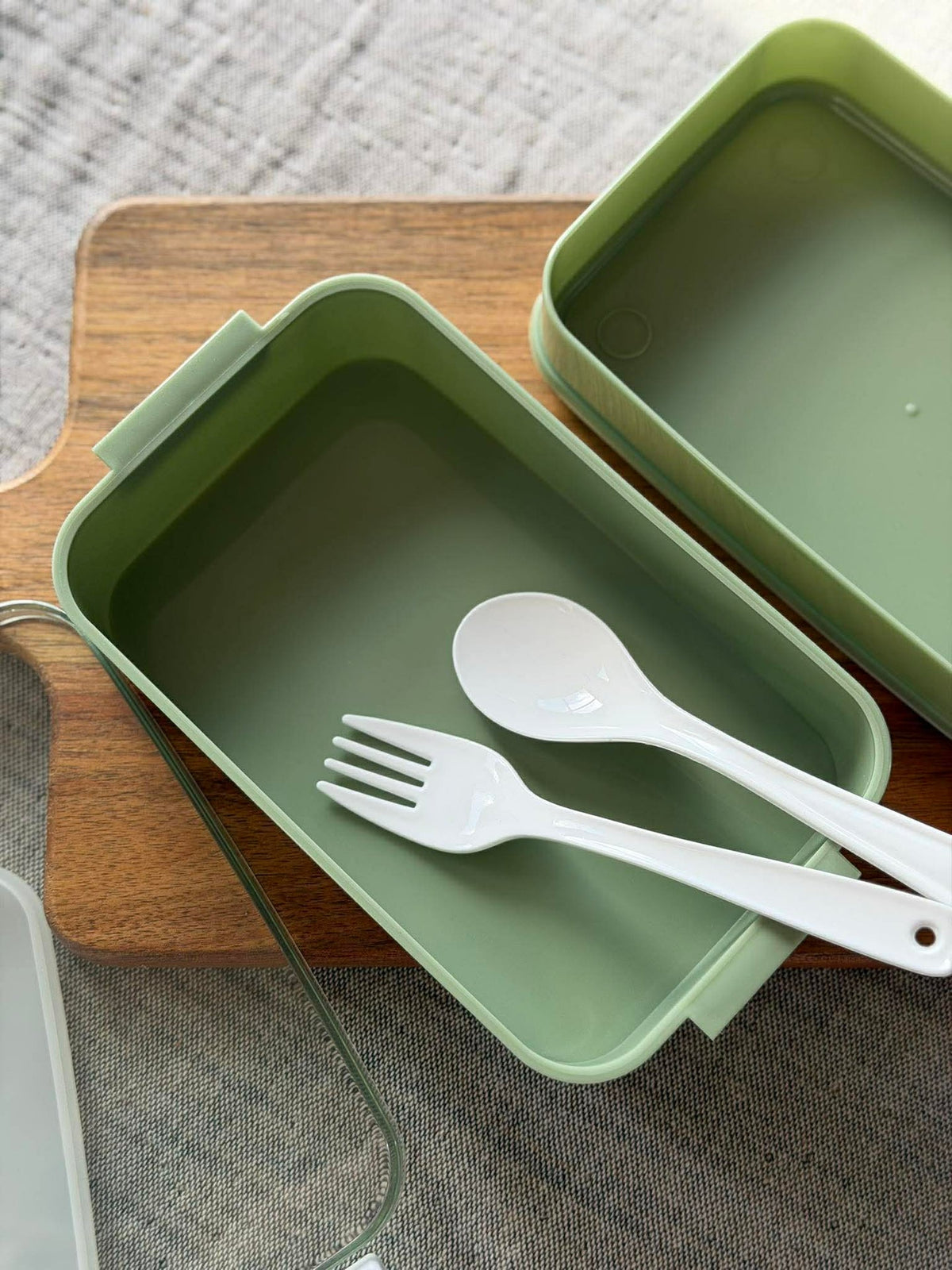 Lunchbox met lepel en vork - Colormix