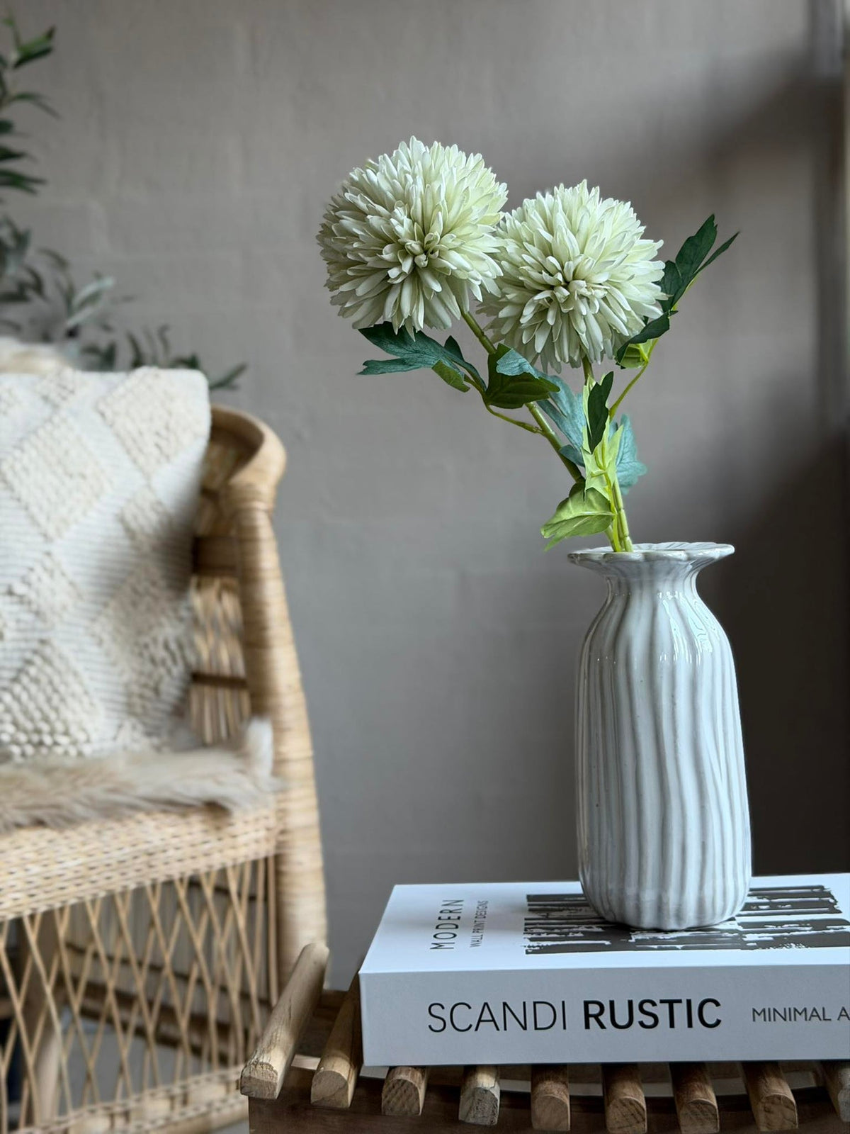 Vase flower - Wit