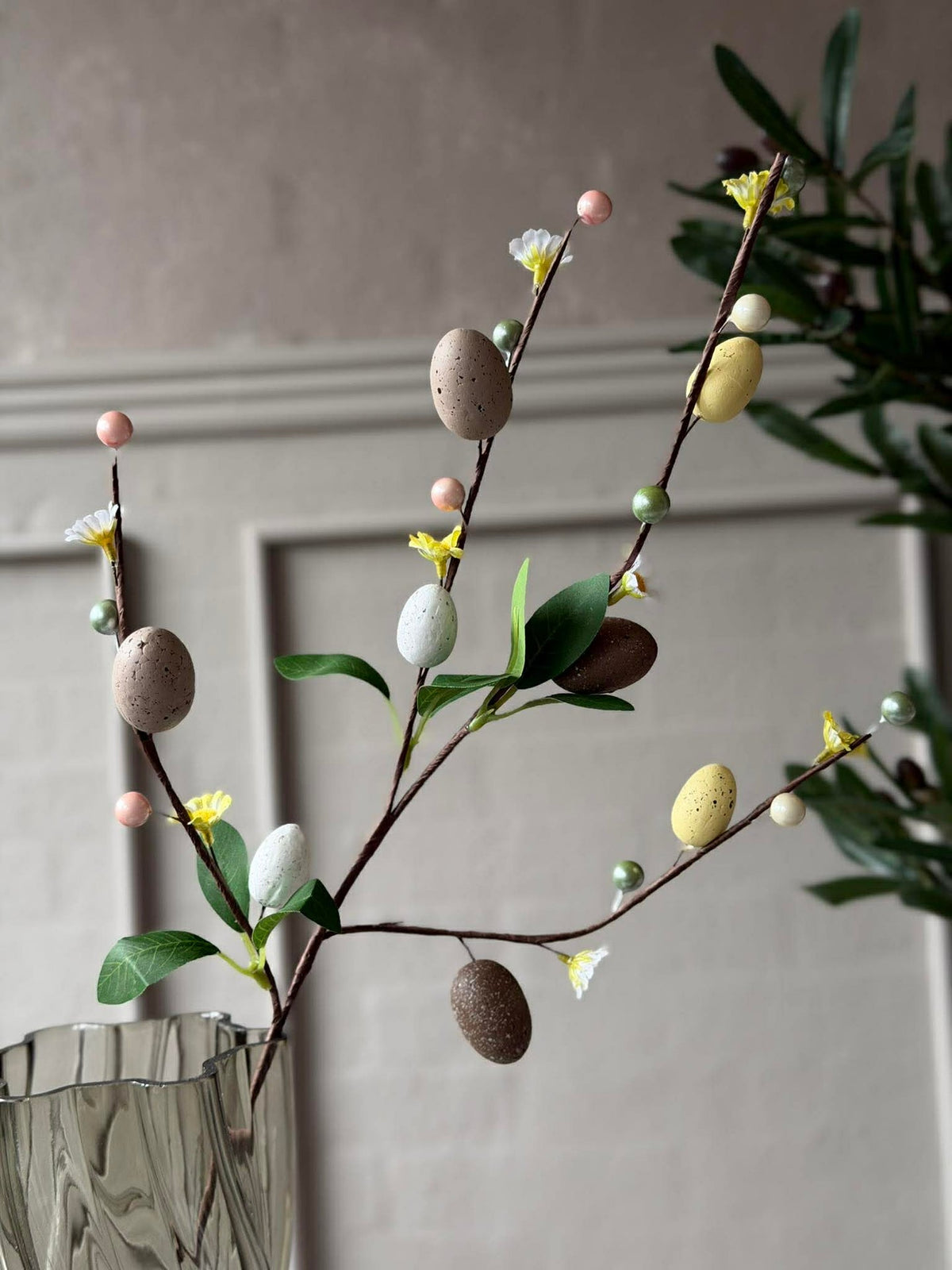 Tak met paaseitjes 65 cm- neutrale kleuren