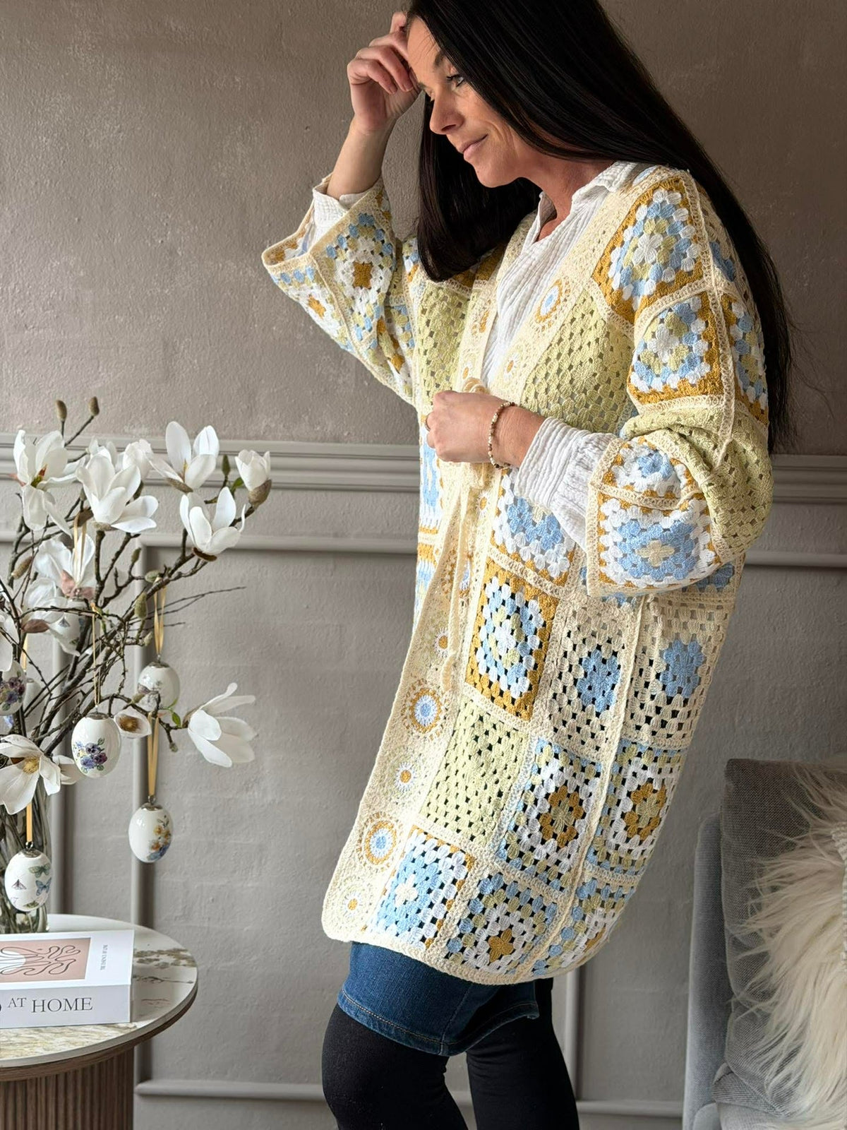 Cardigan Boho - Lichtgroen