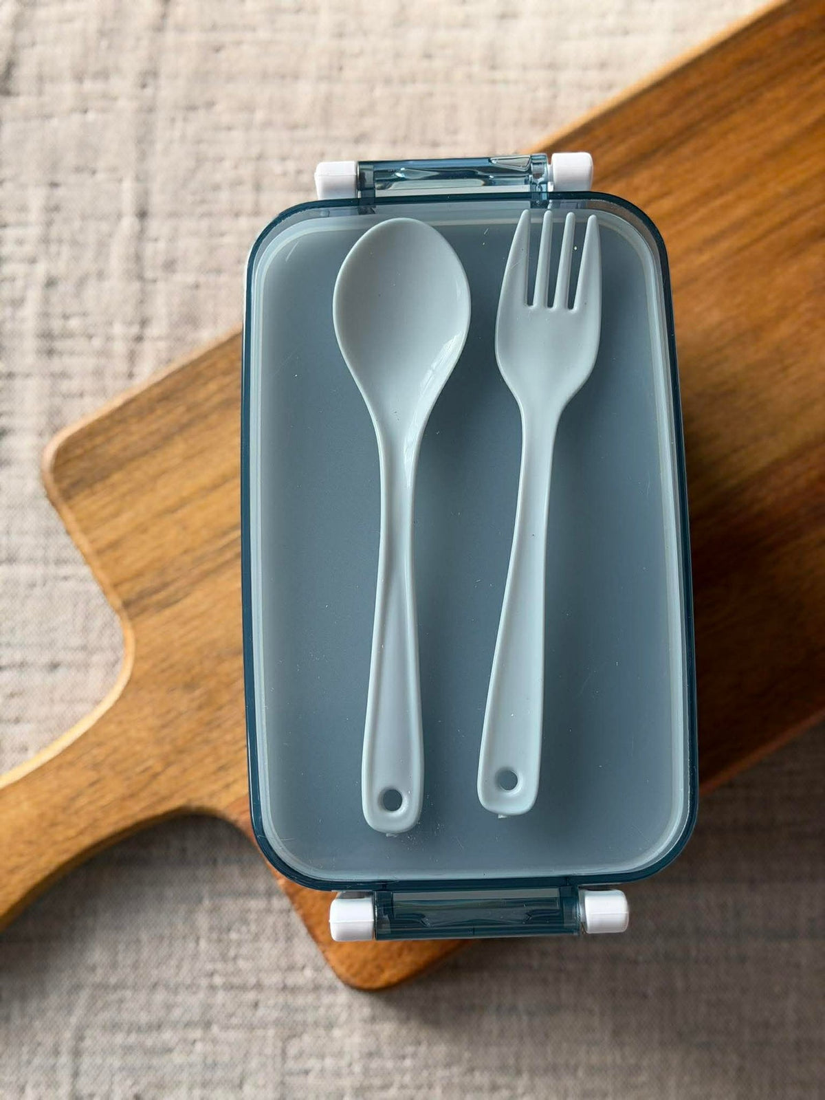 Lunchbox met lepel en vork - Colormix