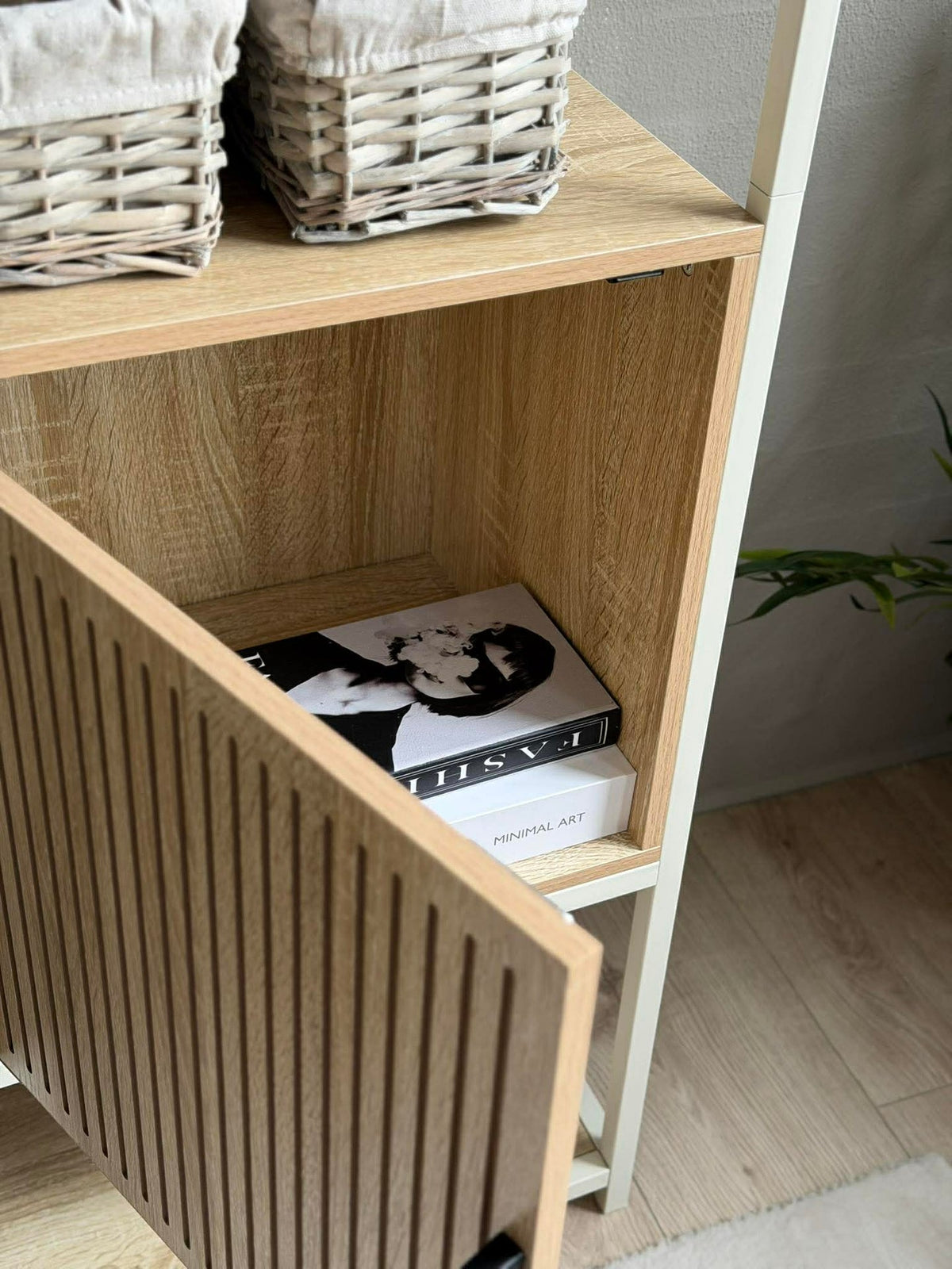 Kast met planken en kast - Off-white