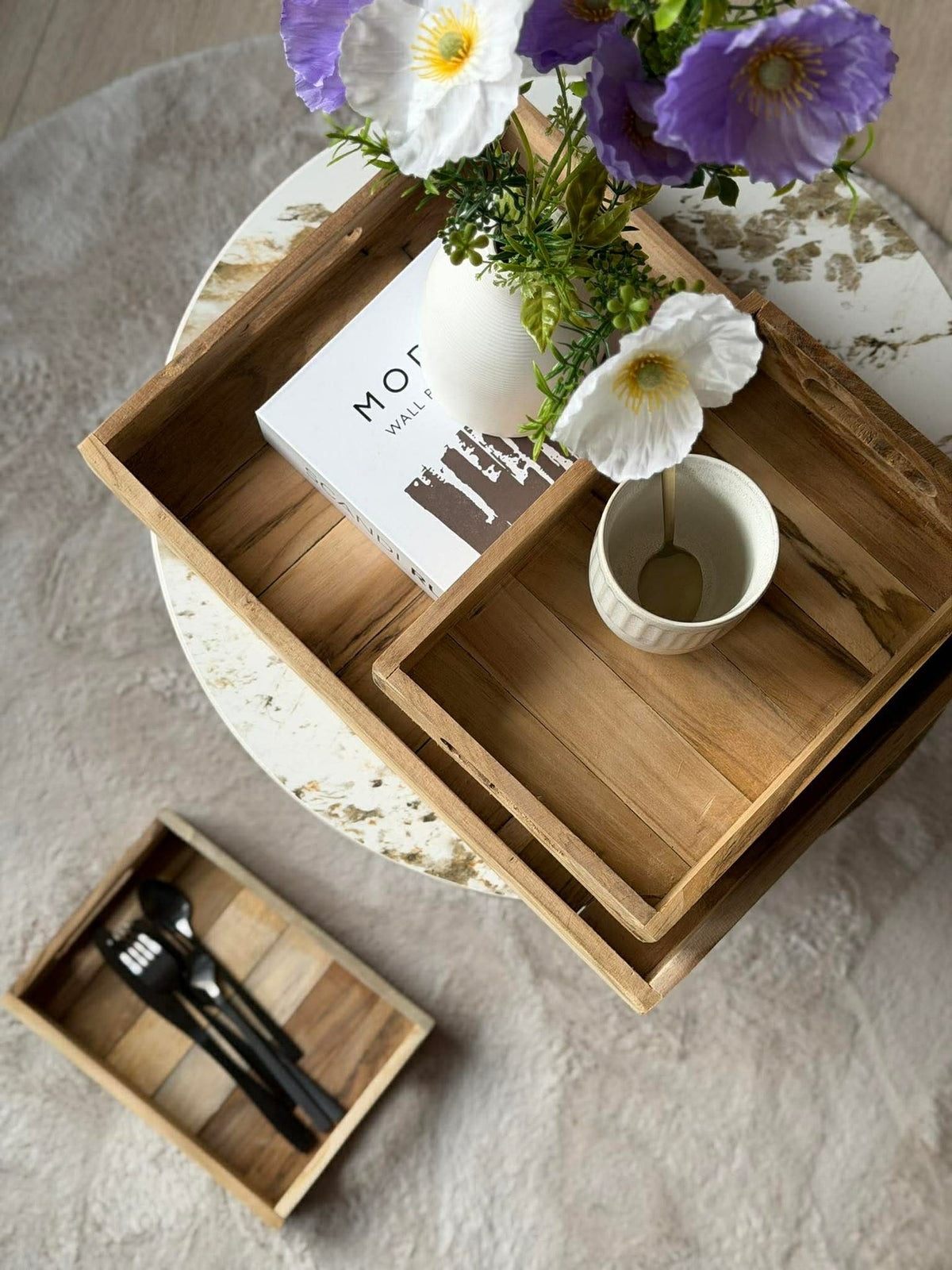 Dienblad Teak - Set van 3 st.