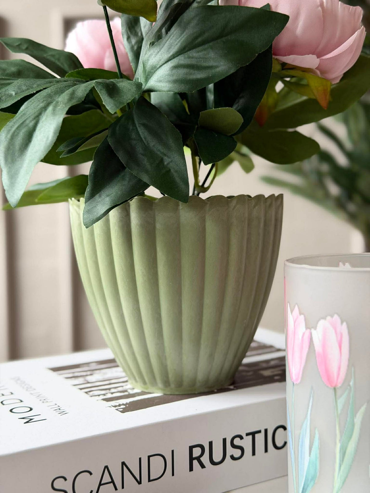 Pot in betonlook - Kleine Groen