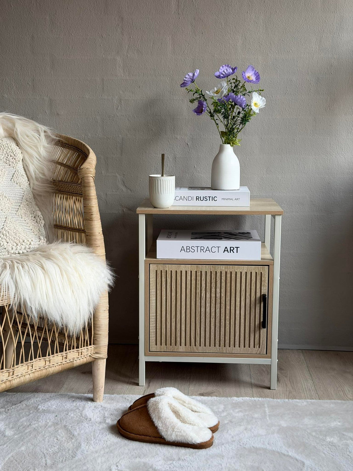 Kastje met deur - Off white