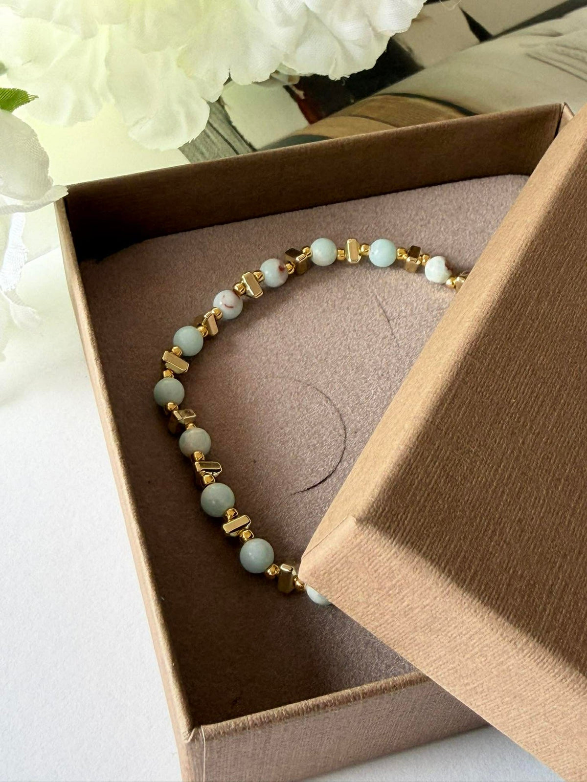 Armband TILDE - Natuursteen - Jade Groen
