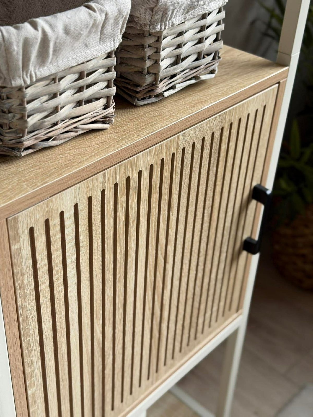 Kast met planken en kast - Off-white