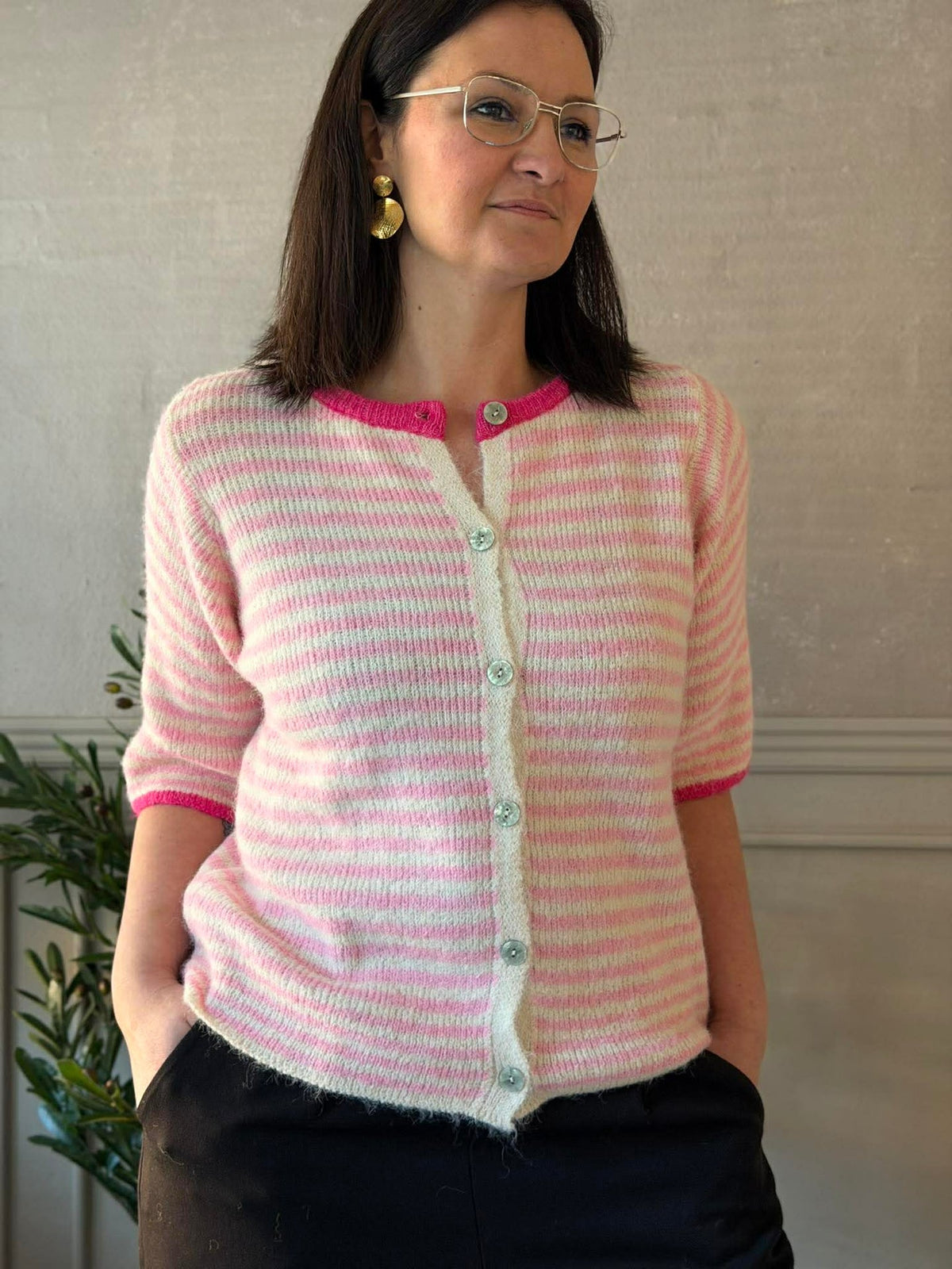 Gebreide Susanne pink