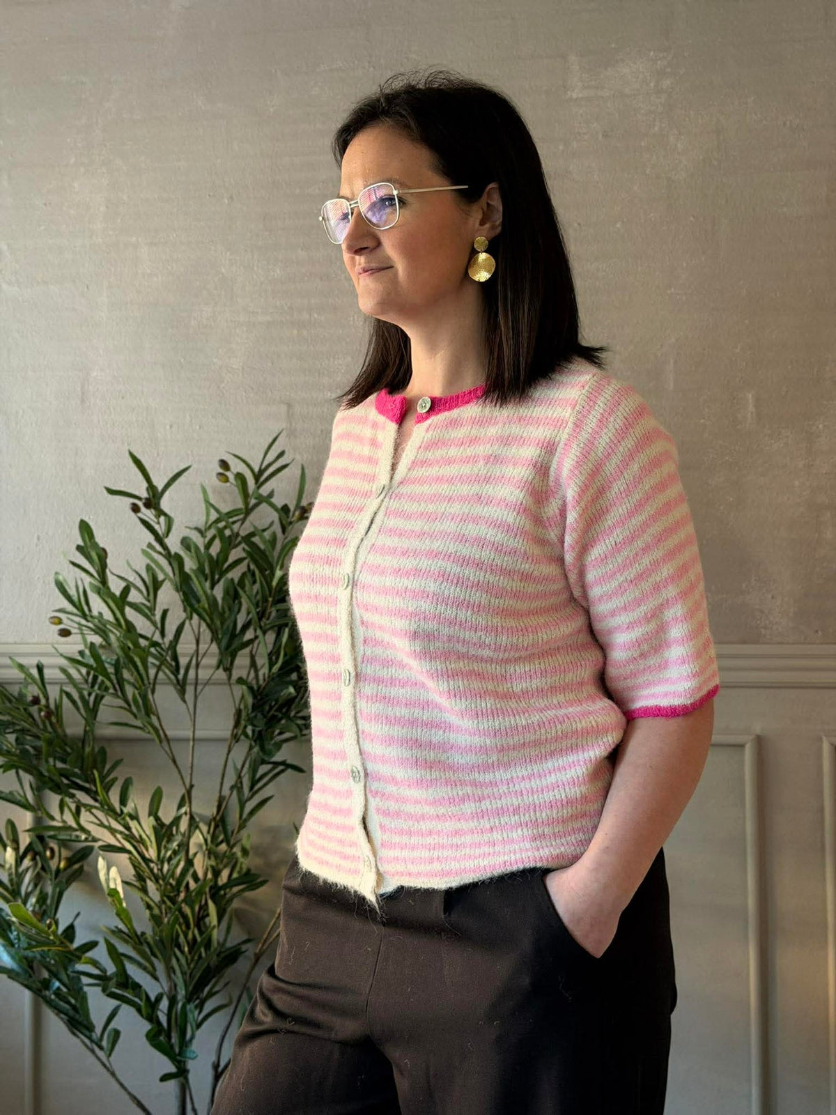 Gebreide Susanne pink