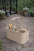 Mand met handvat - beige metaal